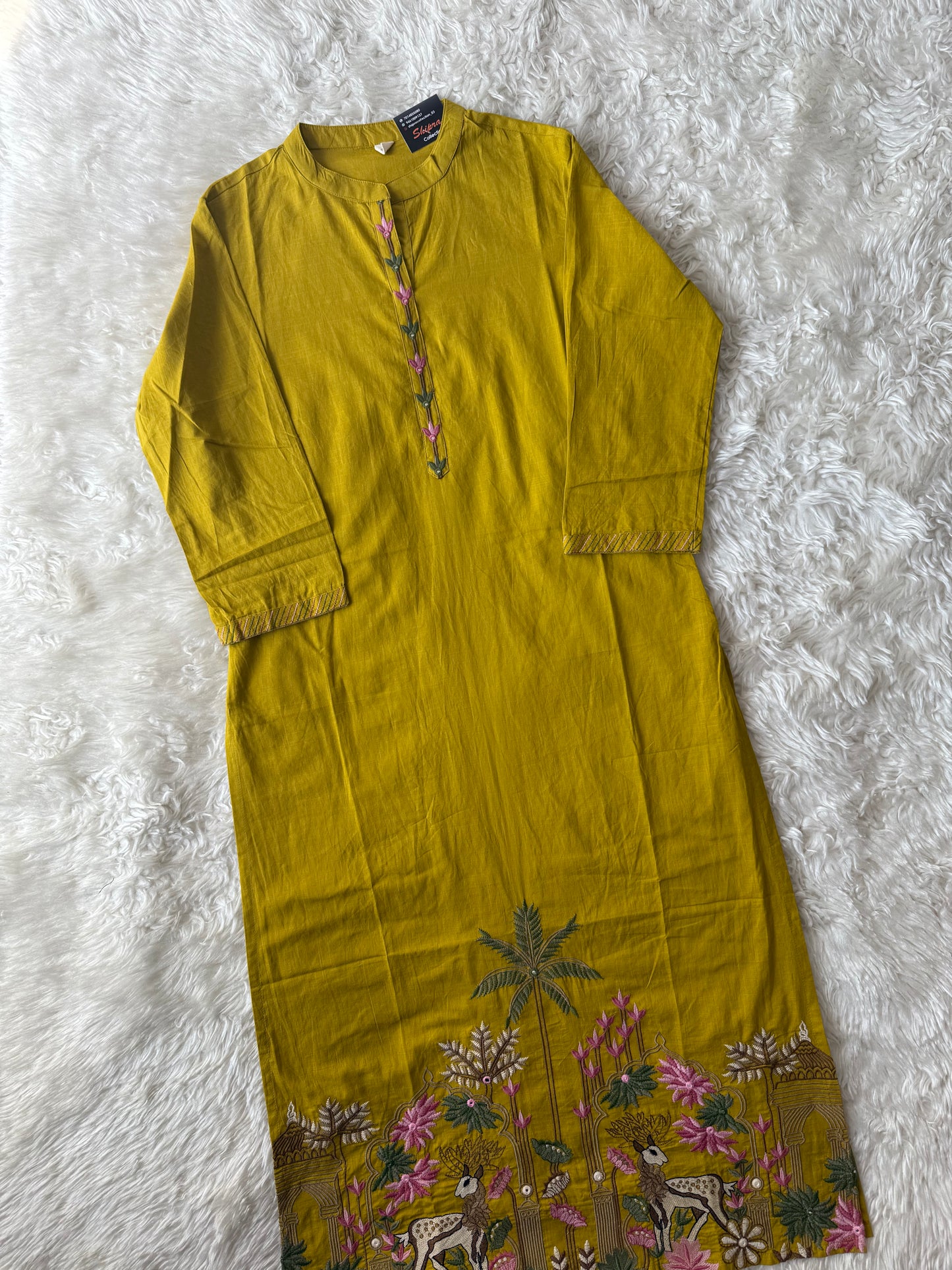 Pure Slub Cotton Kurti Pant Set