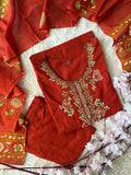 Pure Cotton Kurti Pant Dupatta Set