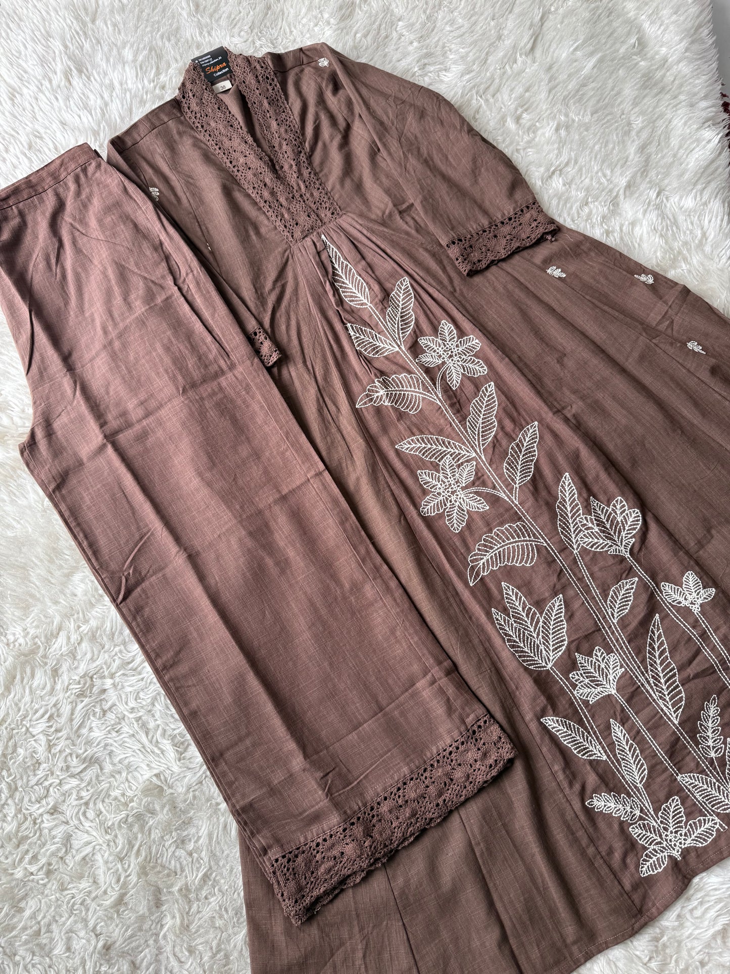 Khadi Cotton Kurti Pant Set