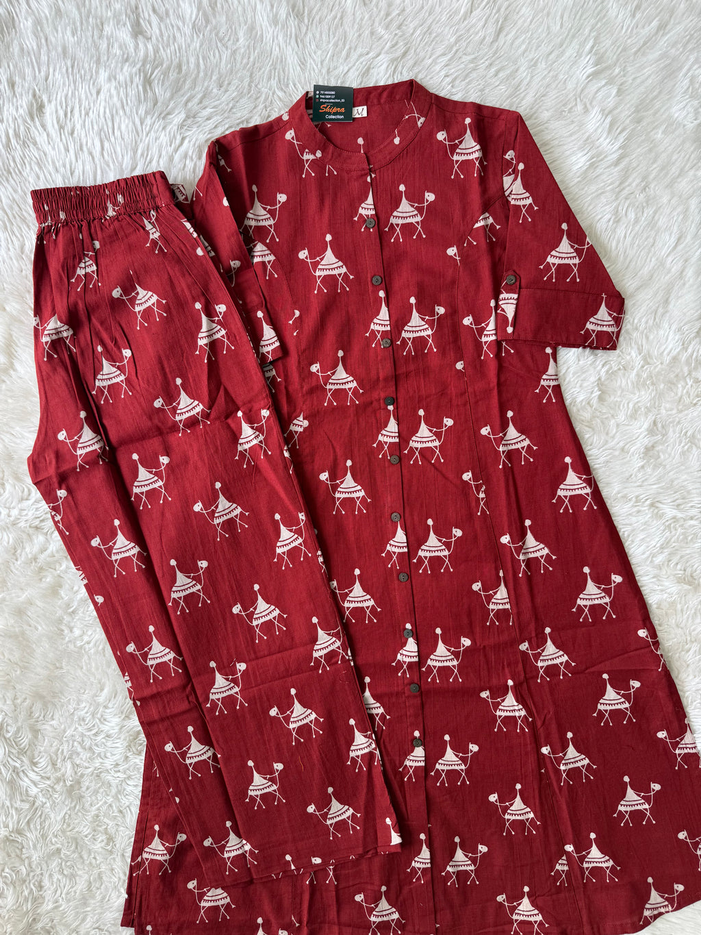 Khadi Cotton Elbow Sleeves Set