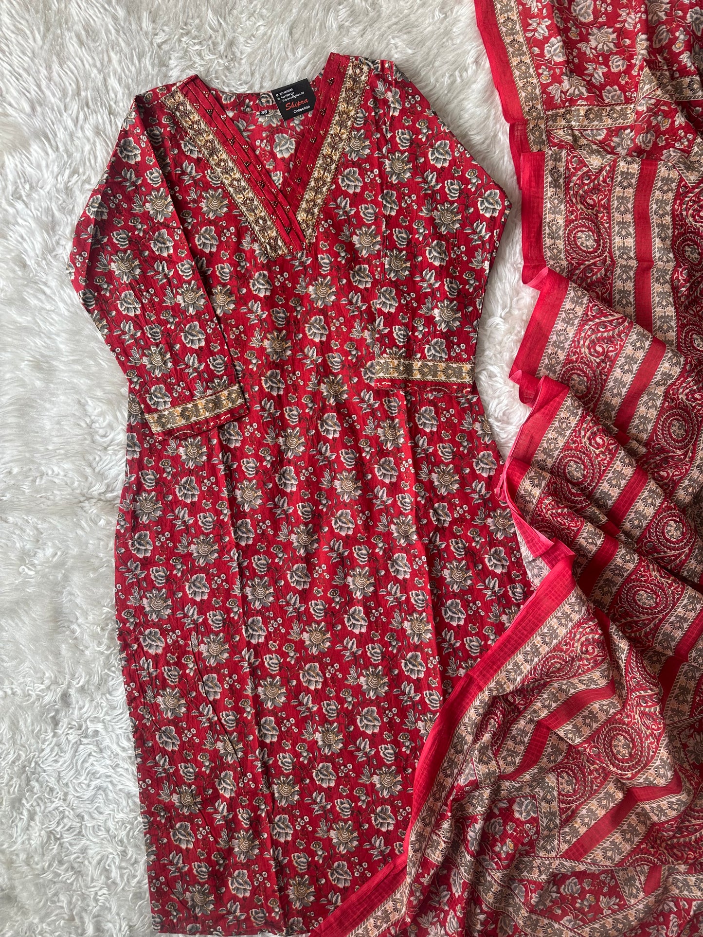 Premium Cotton Kurti Plazo Dupatta Set