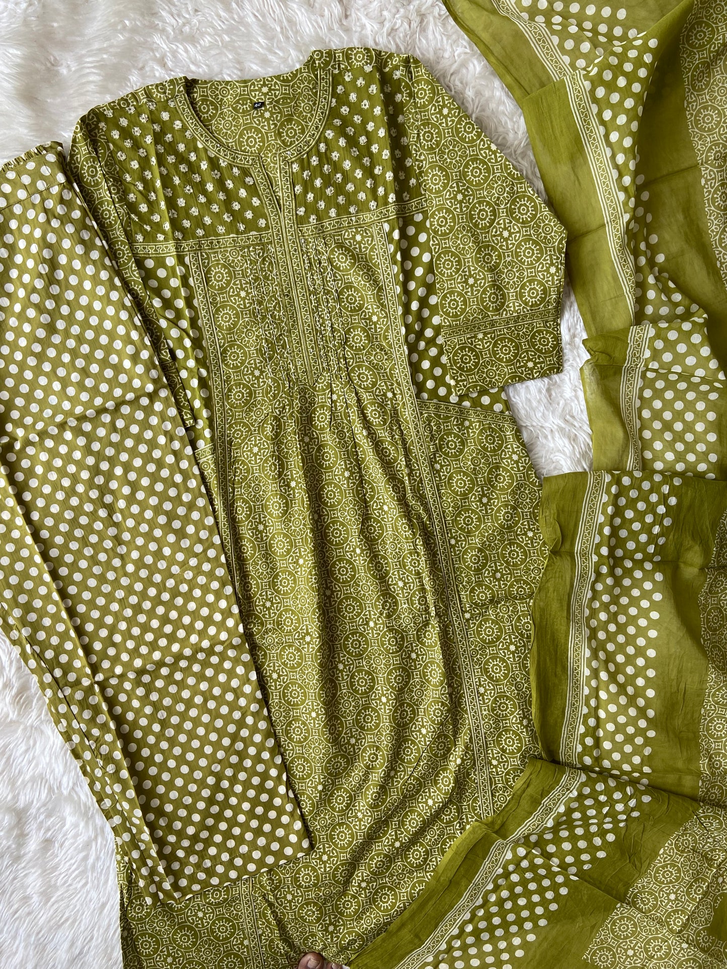 Premium Cotton Kurti Pant Dupatta Set