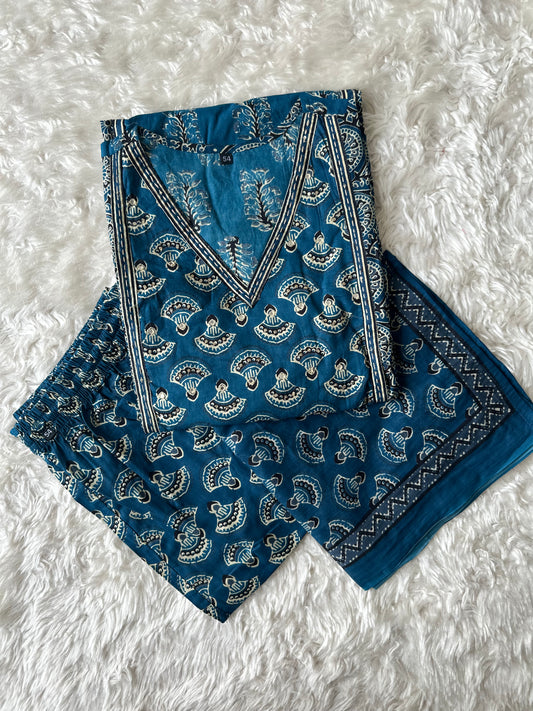 Budget Friendly Kurti Pant Dupatta Set