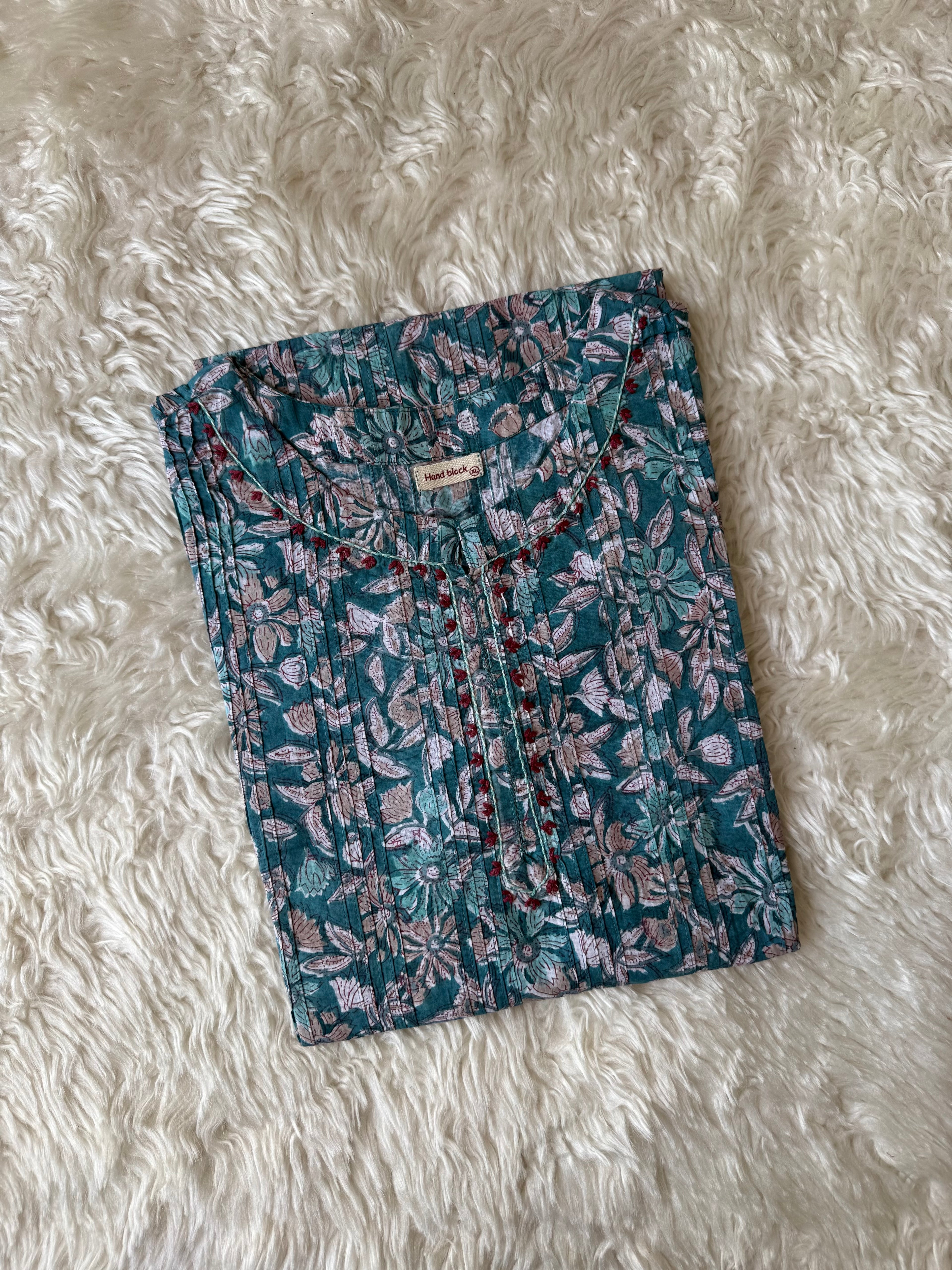 Premium Cotton Handblock Kurti