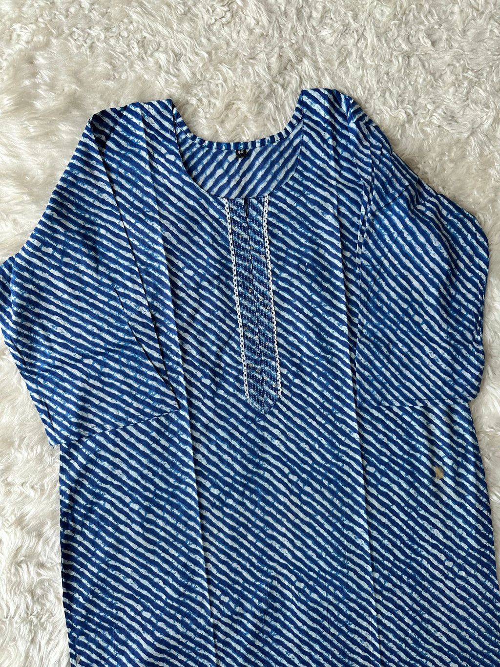 Cotton Lehariya Kurti