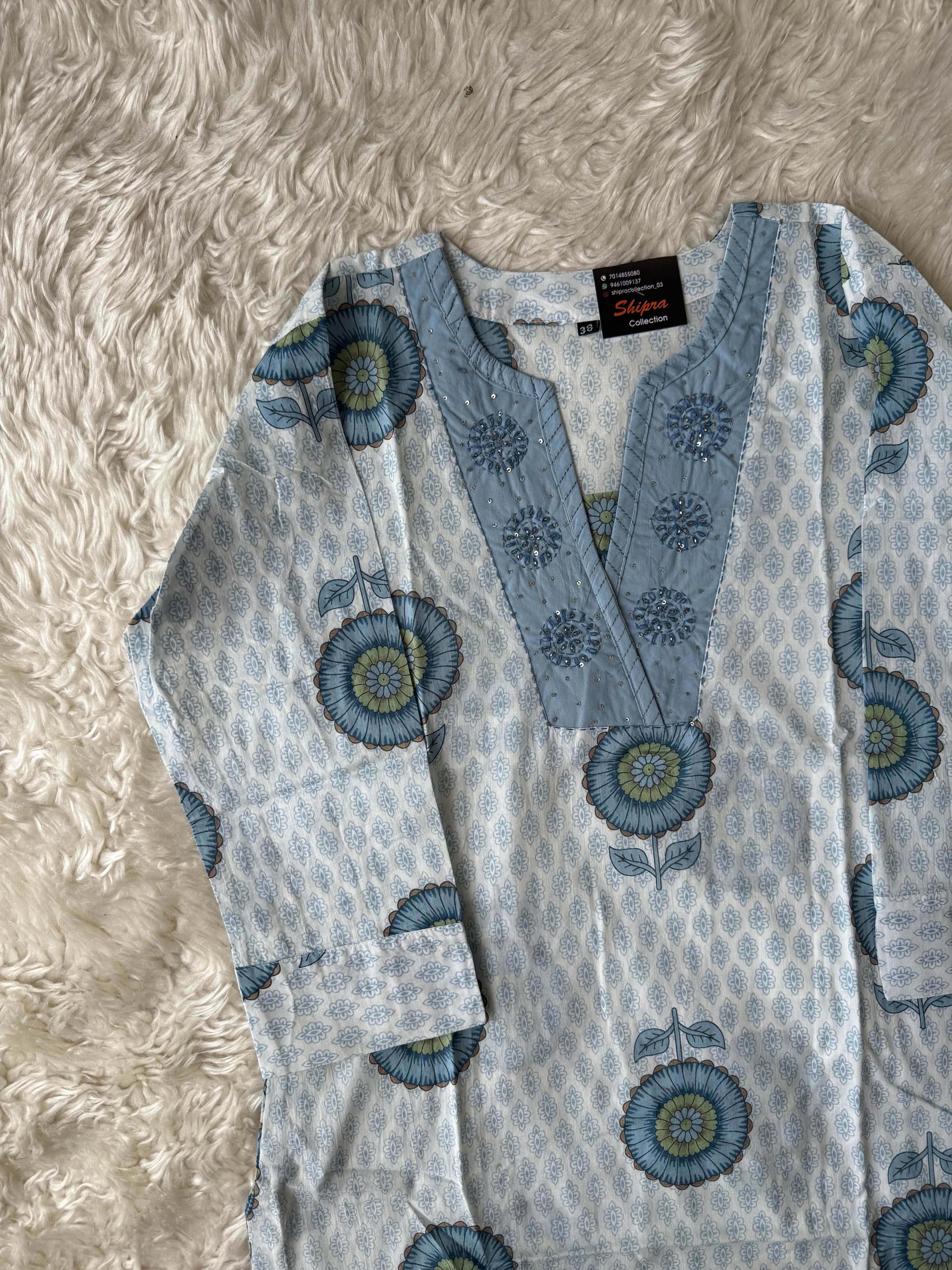 Premium Cotton Kurti Pant Dupatta Set