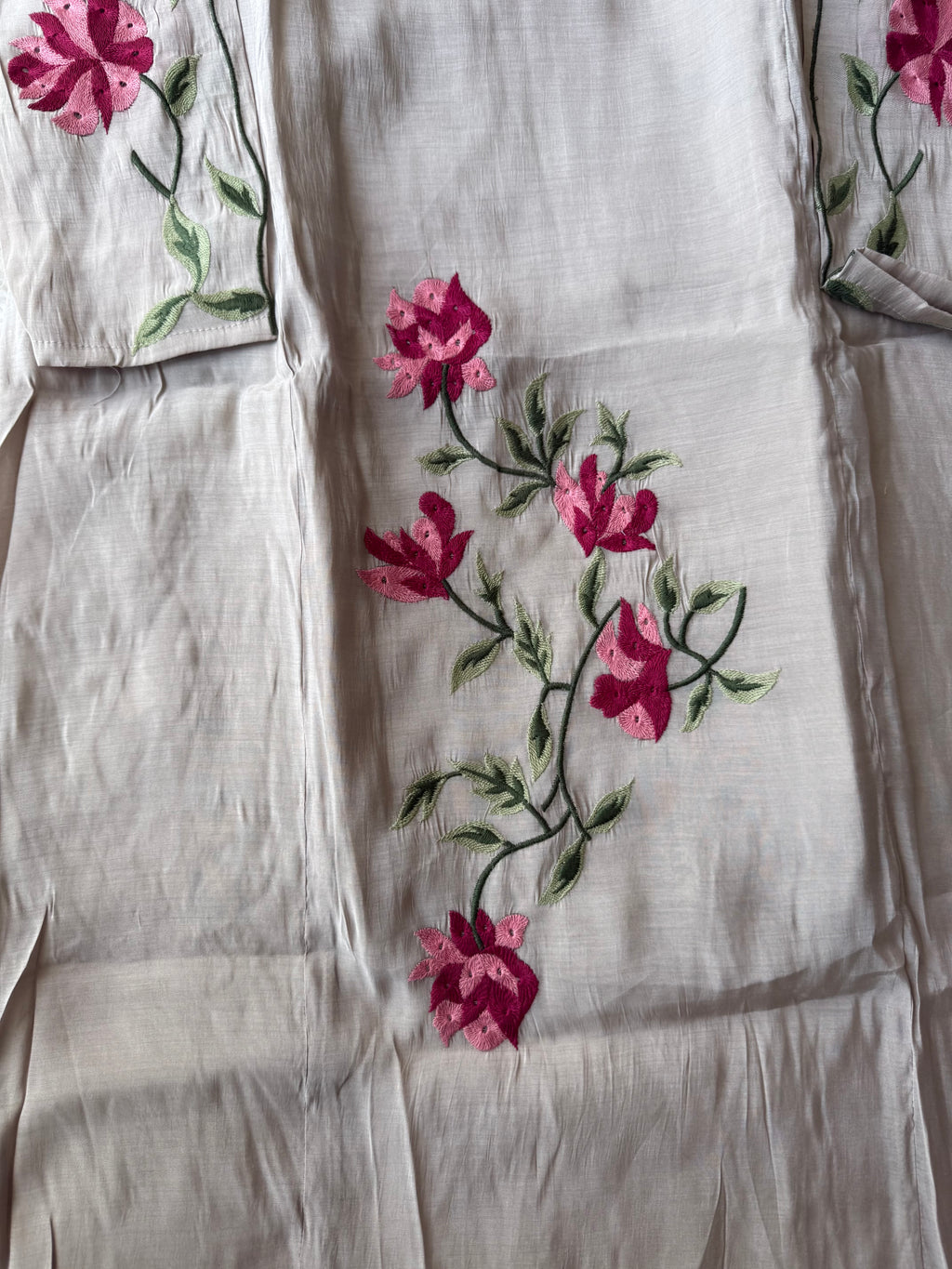 Mul Chanderi Kurti Pant Dupatta Set