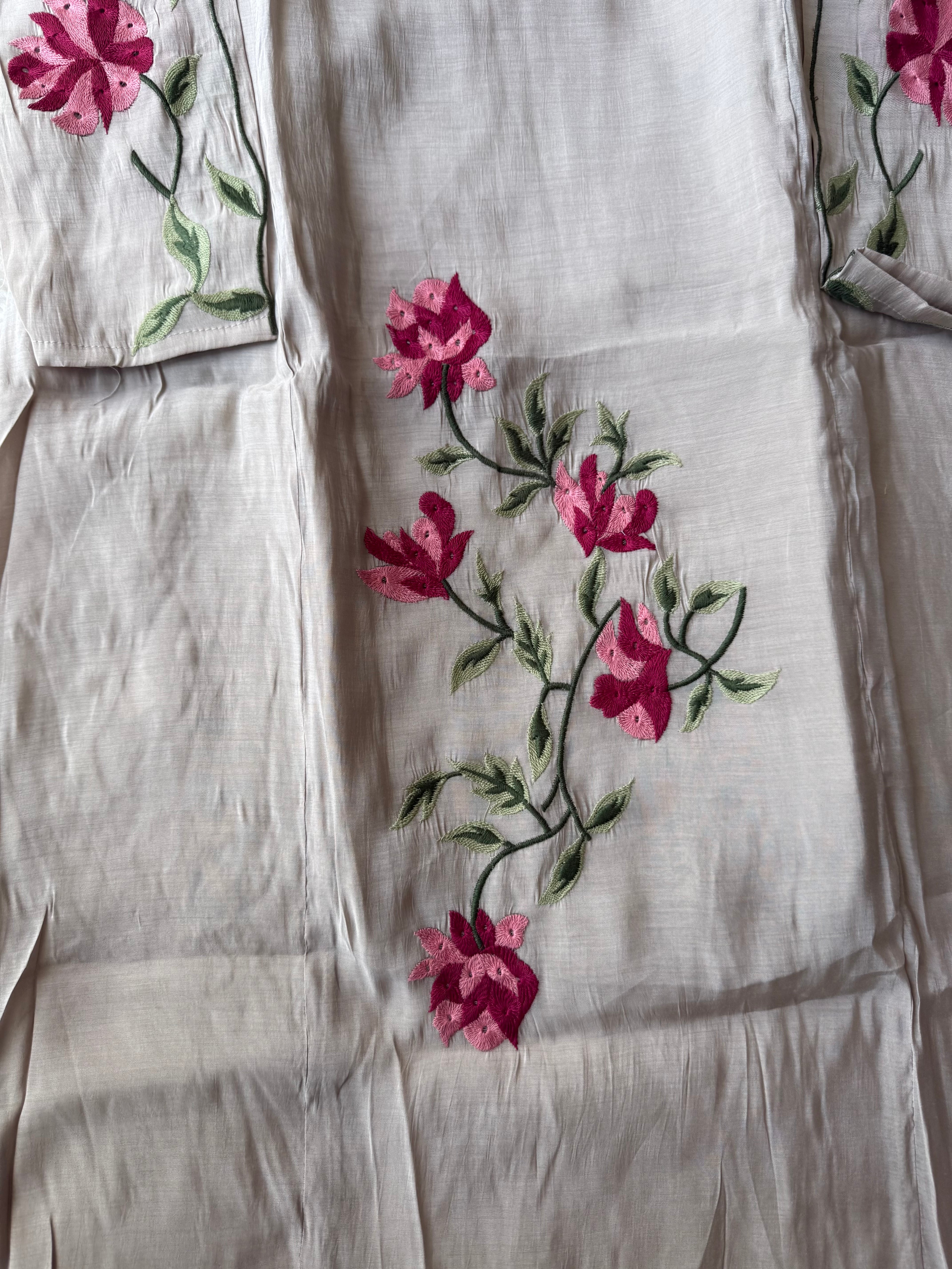 Mul Chanderi Kurti Pant Dupatta Set