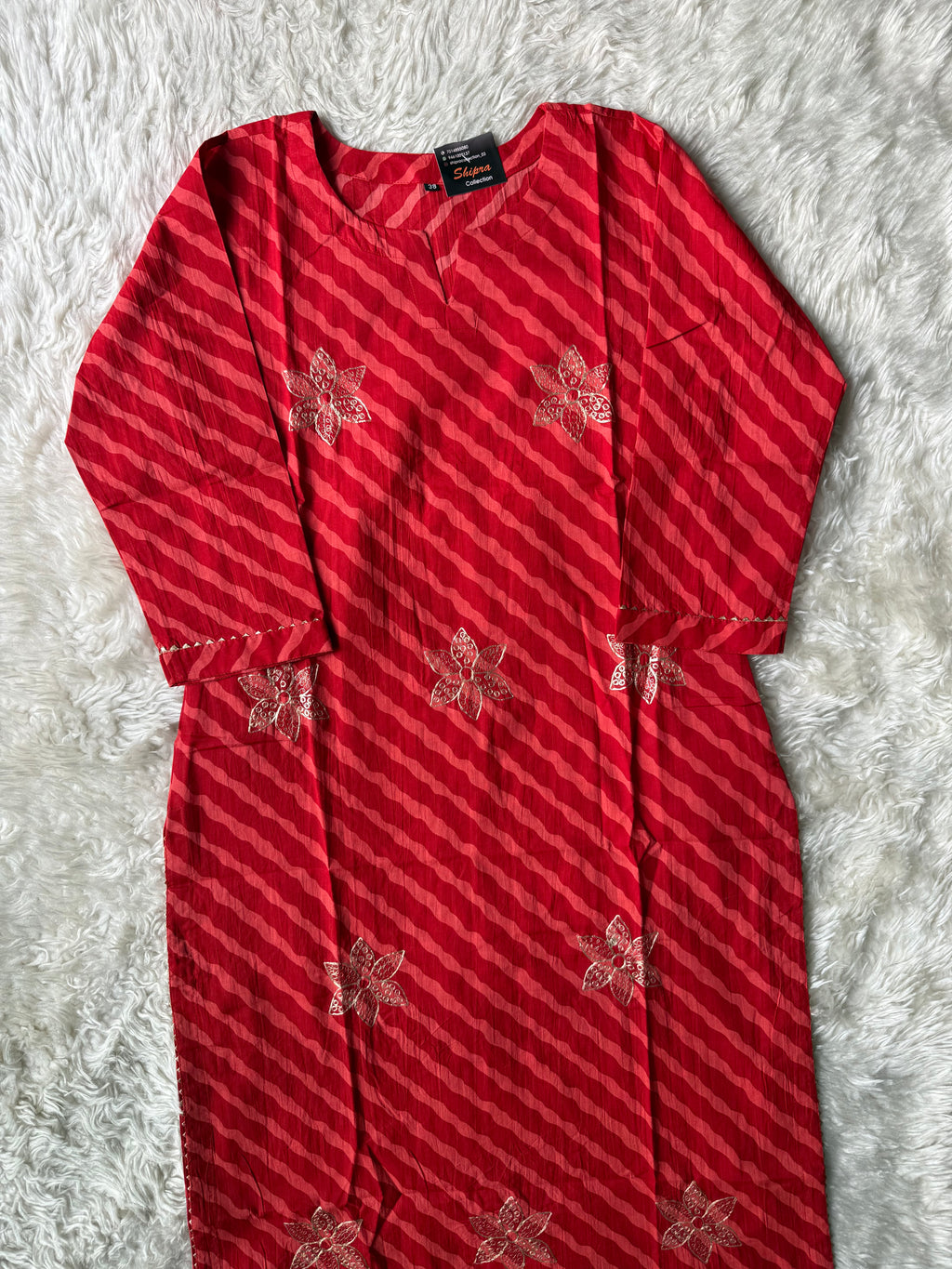 Premium Cotton Lehariya Kurti