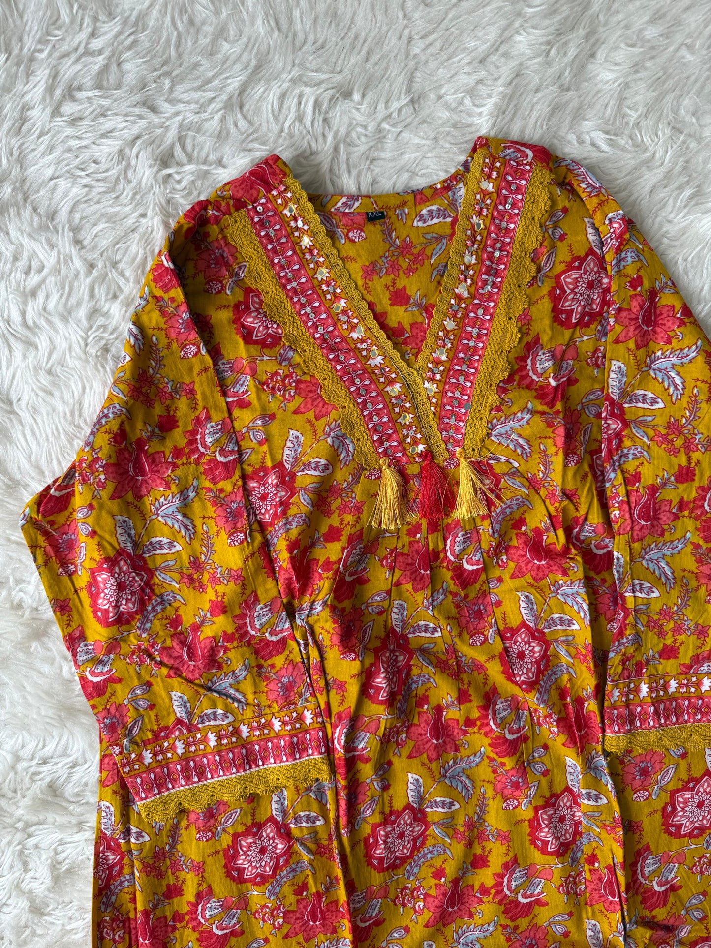 Cotton Flare Kurti Pant Set