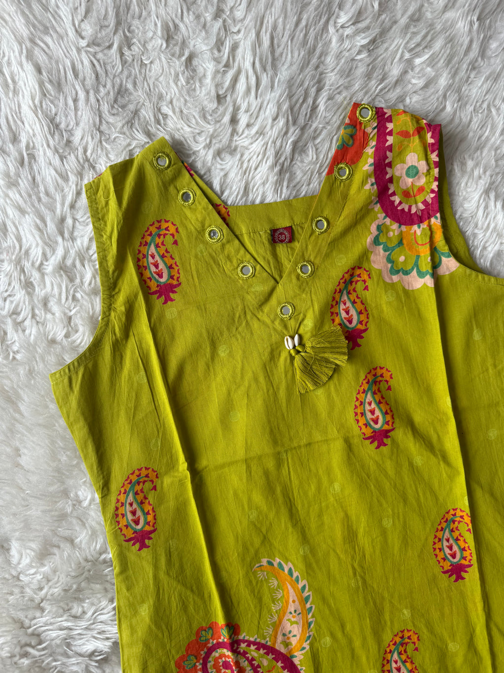Cotton Sleeveless Kurti Pant Set