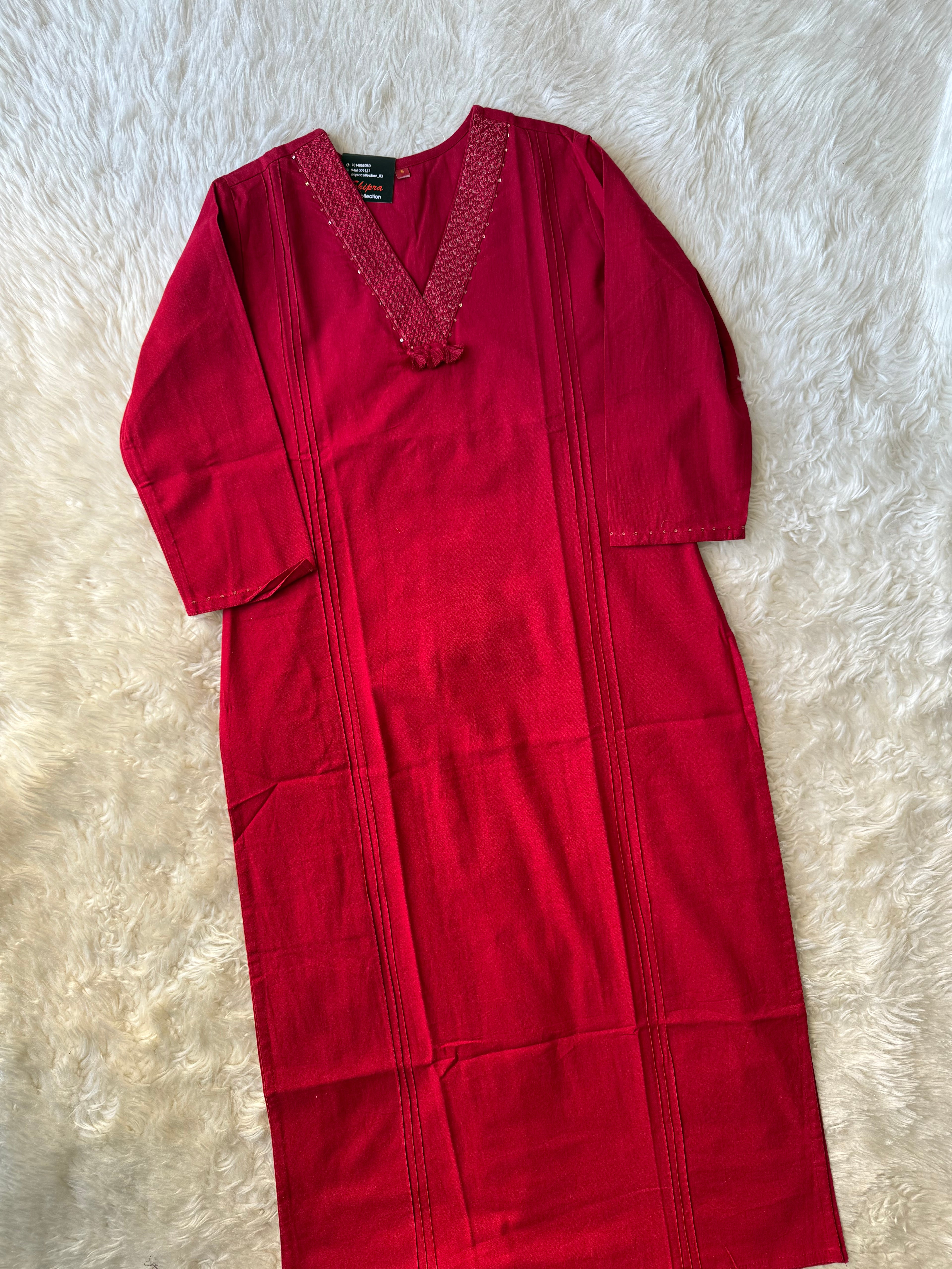 Premium Khadi Cotton Kurti Pant Set