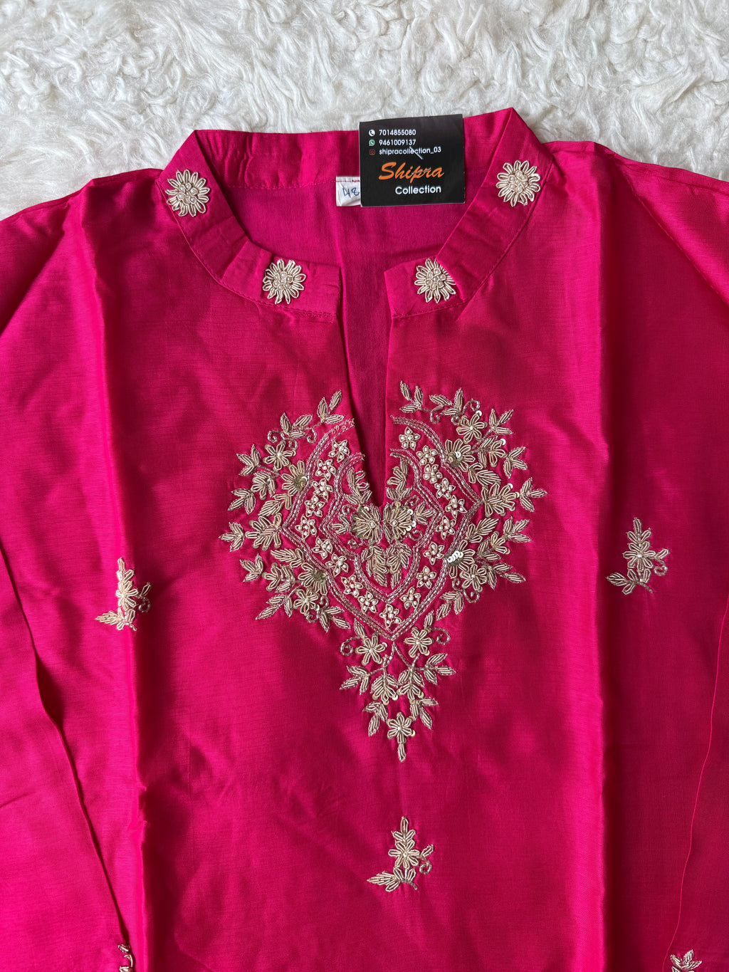“Plus Size” Dola Silk Kurti Pant Dupatta Set