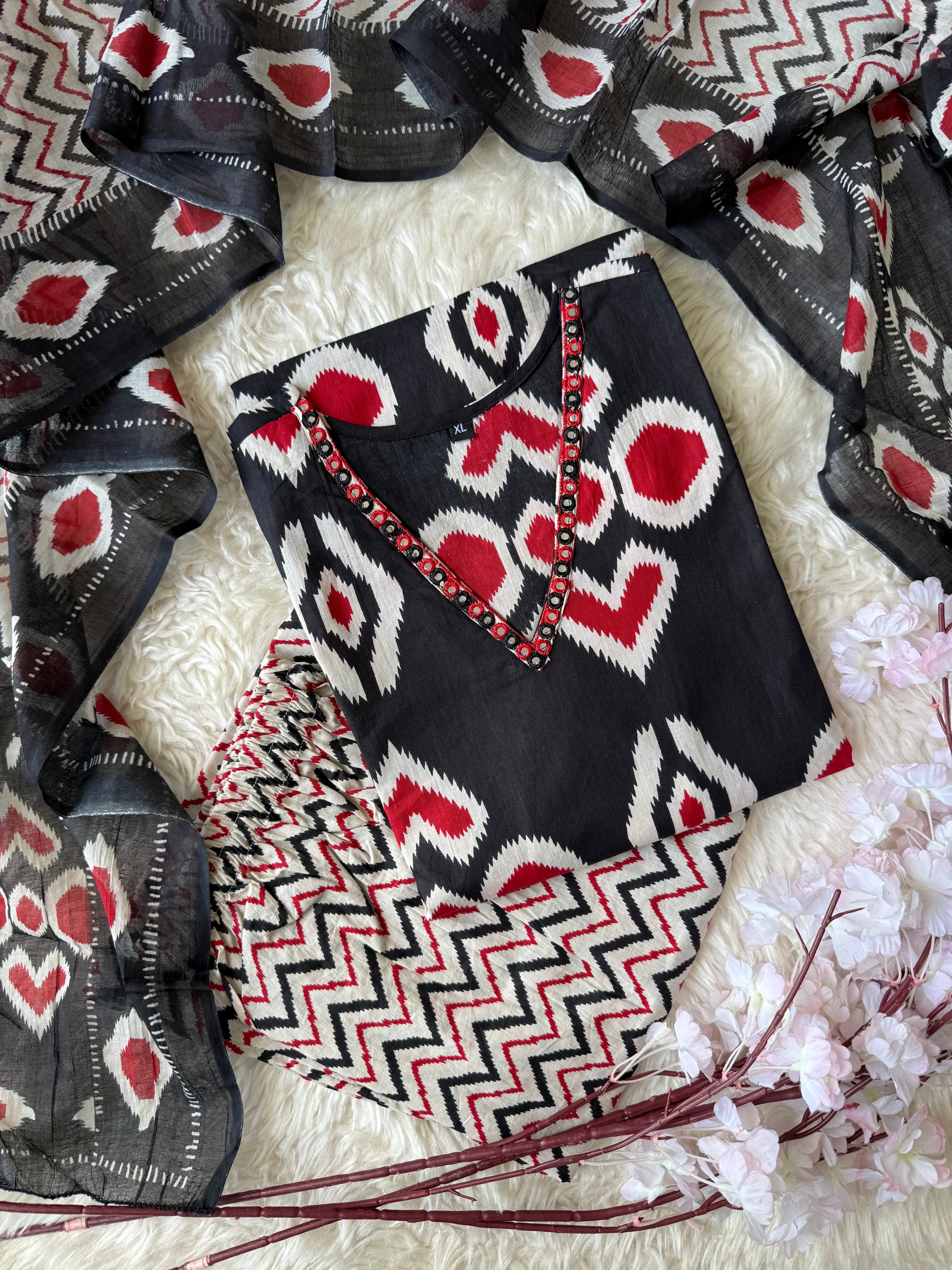 Budget Friendly Kurti Pant Dupatta Set