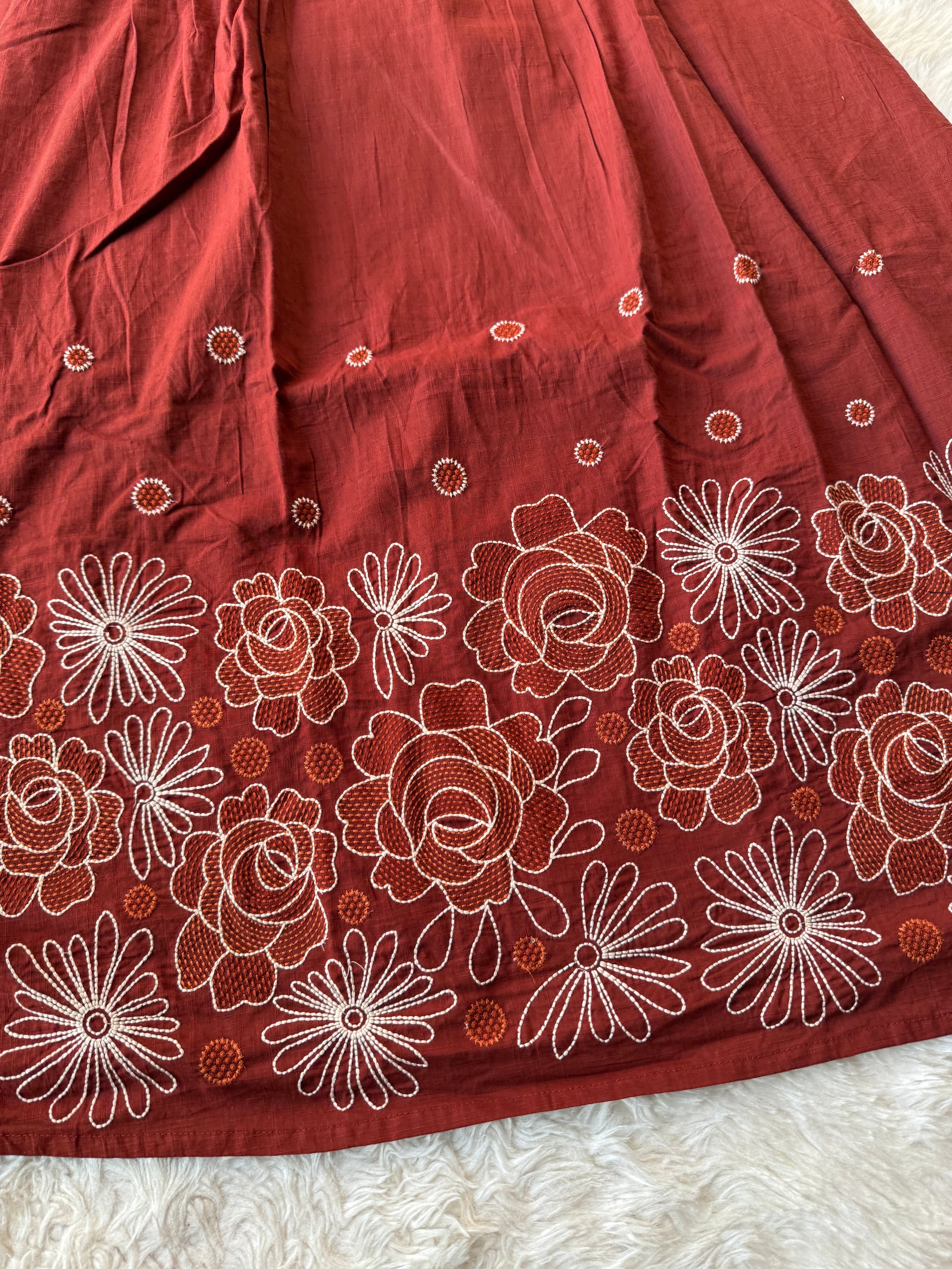 Premium Cotton FLARE Kurti Pant Dupatta Set