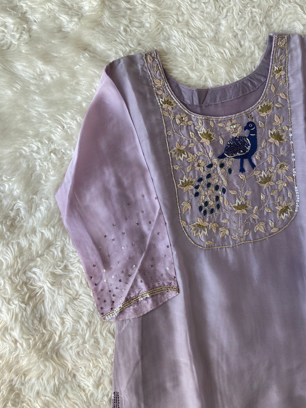 Organza Georgiate Kurti Pant Dupatta Set