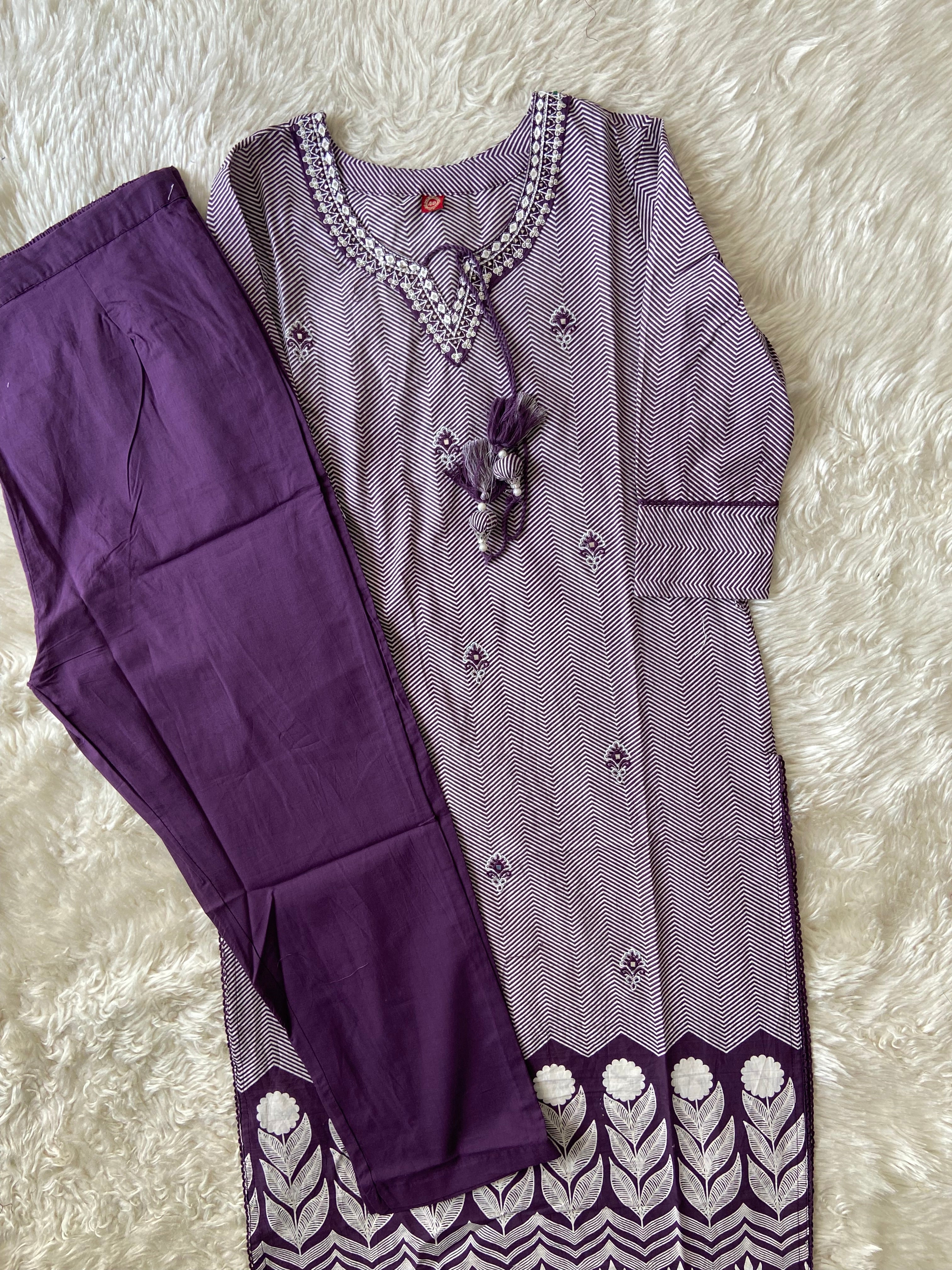 Pure Cotton Kurti Pant Set