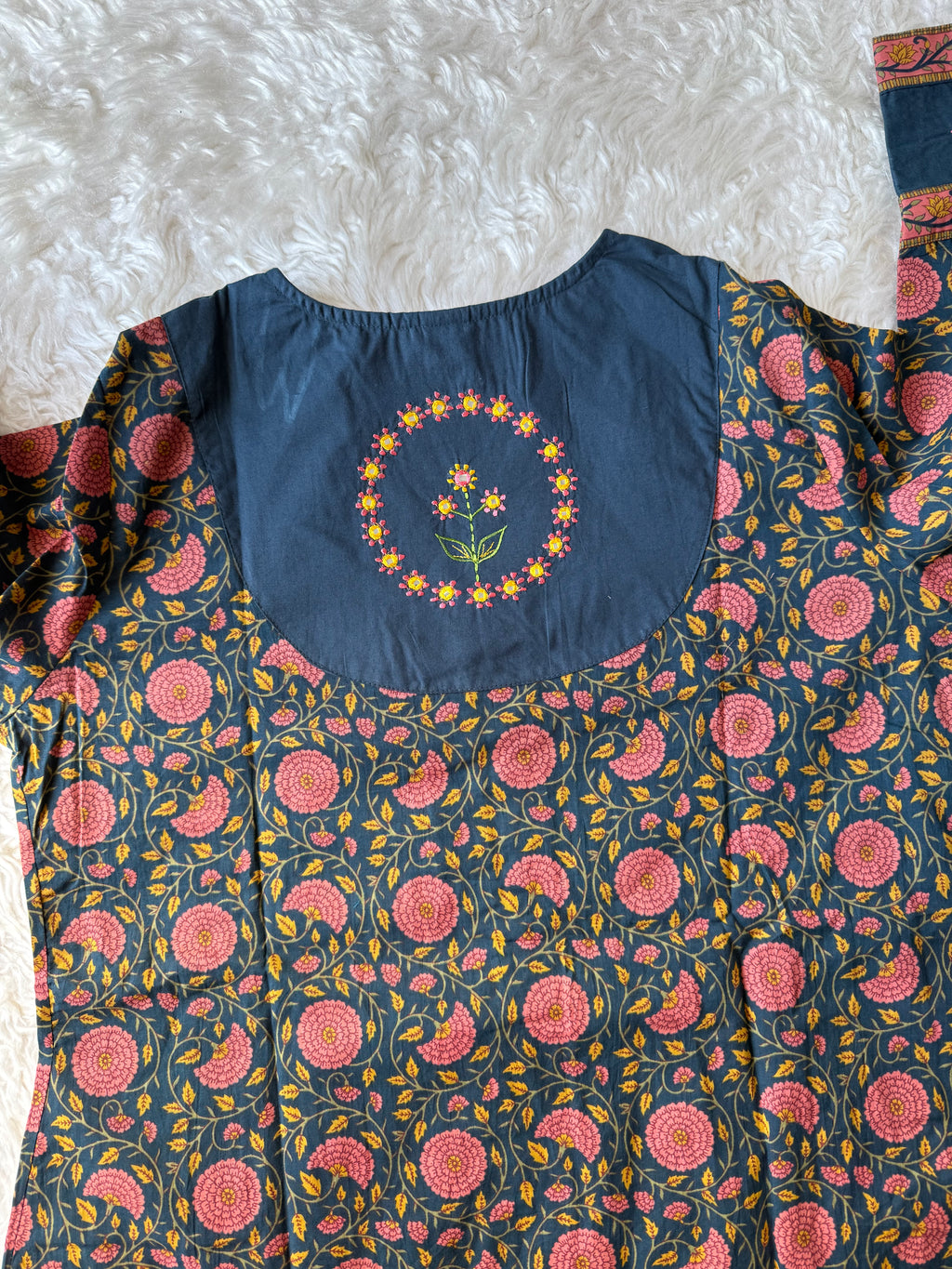 Premium Cotton Aline Kurti Plazo Dupatta Set