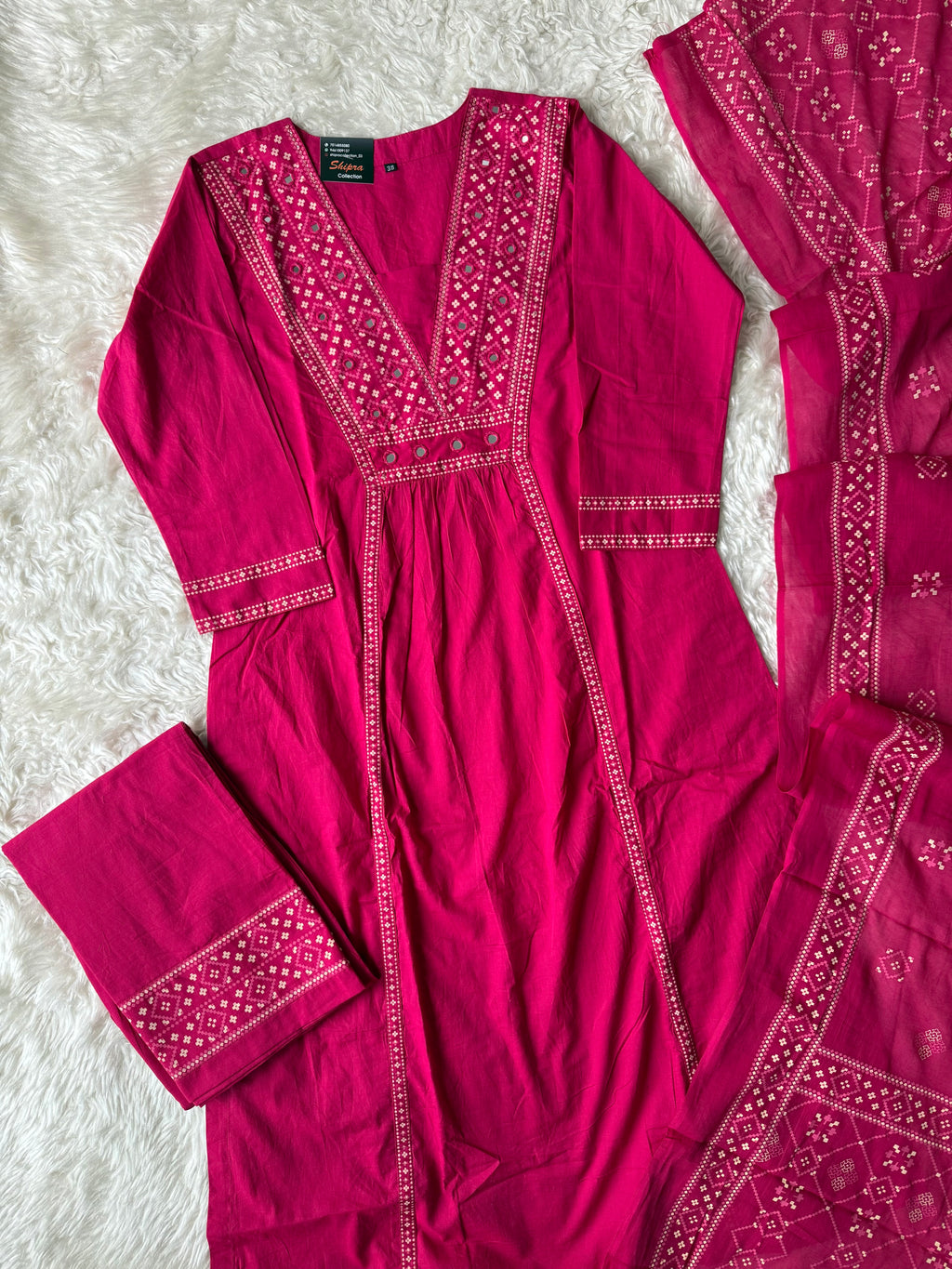 Premium Cotton Kurti Plazo Dupatta Set