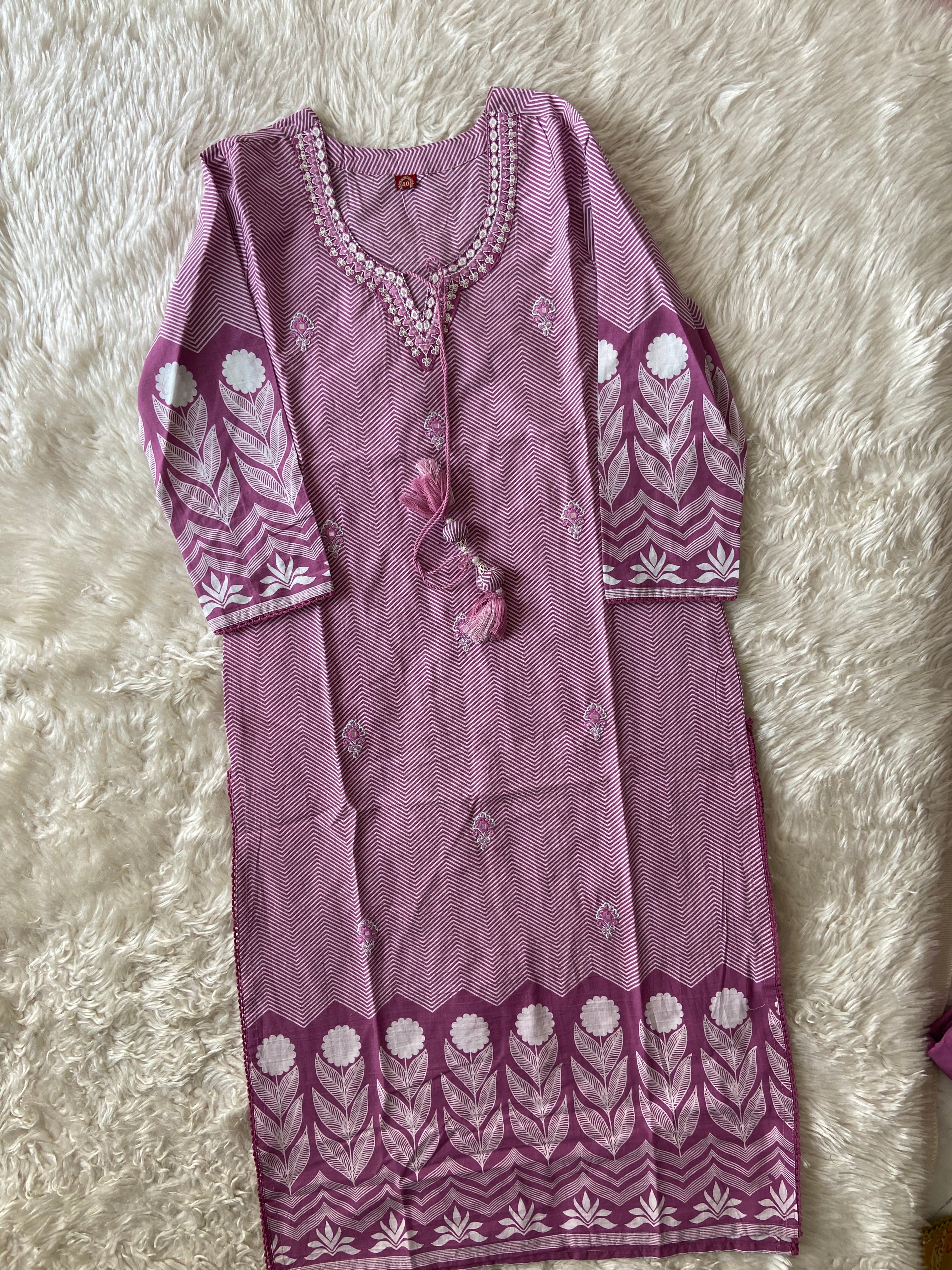 Pure Cotton Kurti Pant Set