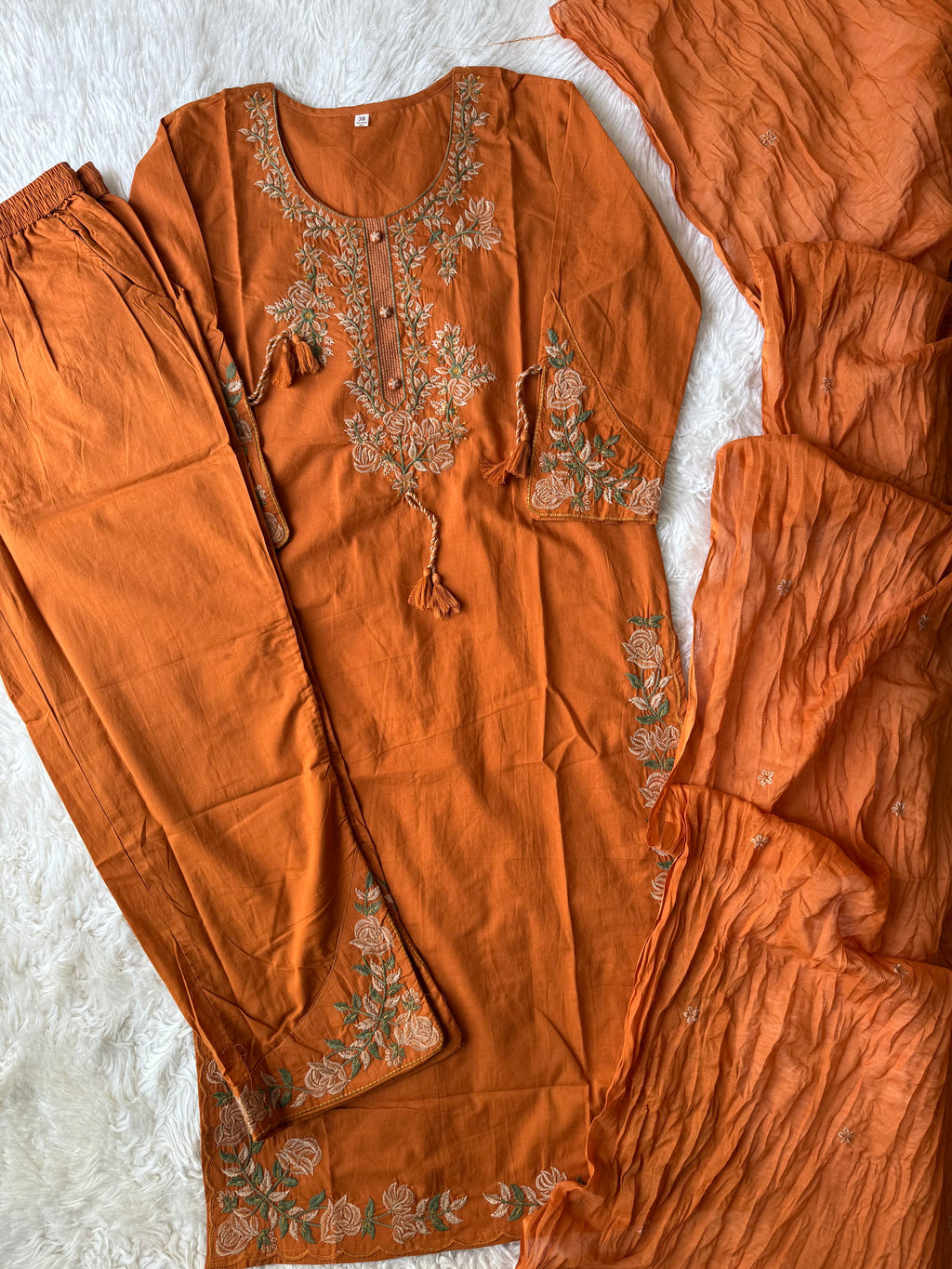 Premium Cotton Kurti Pant Dupatta Set