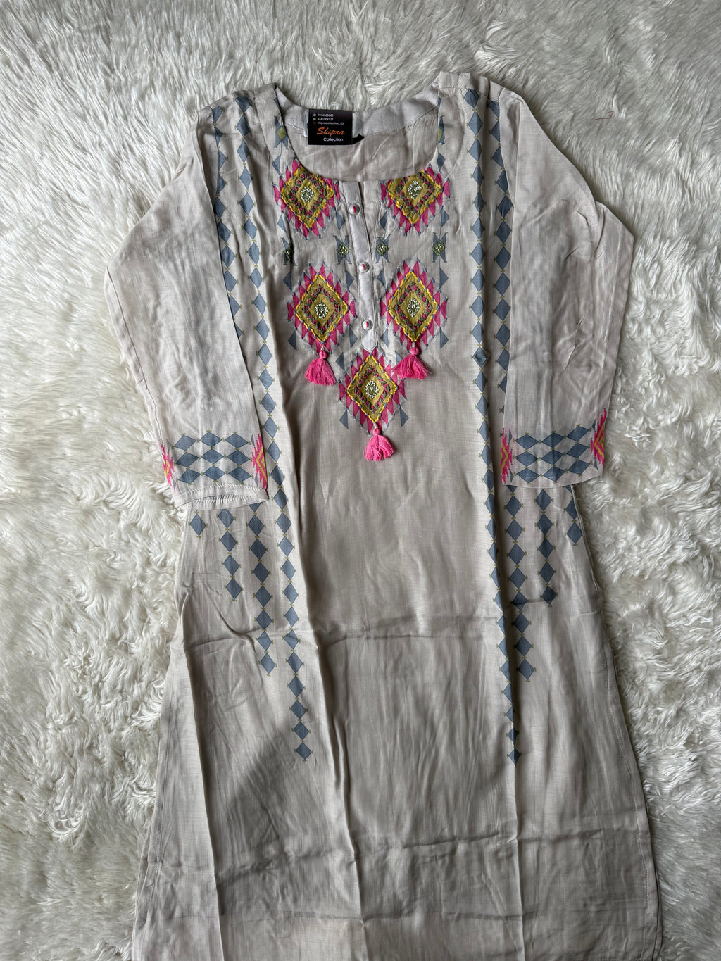 Butter Silk Kurti Pant Dupatta Set