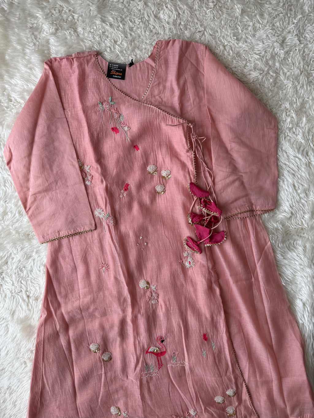 “Plus Size” Mul Chanderi Kurti Pant Dupatta Set