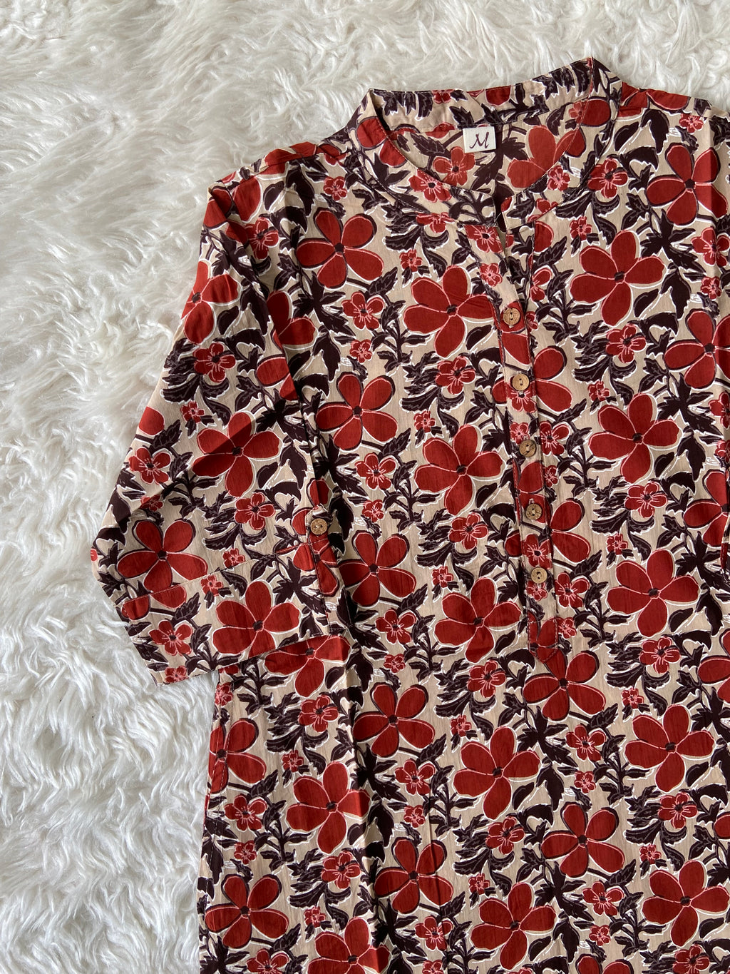 Premium Cotton Elbow Sleeves Kurti
