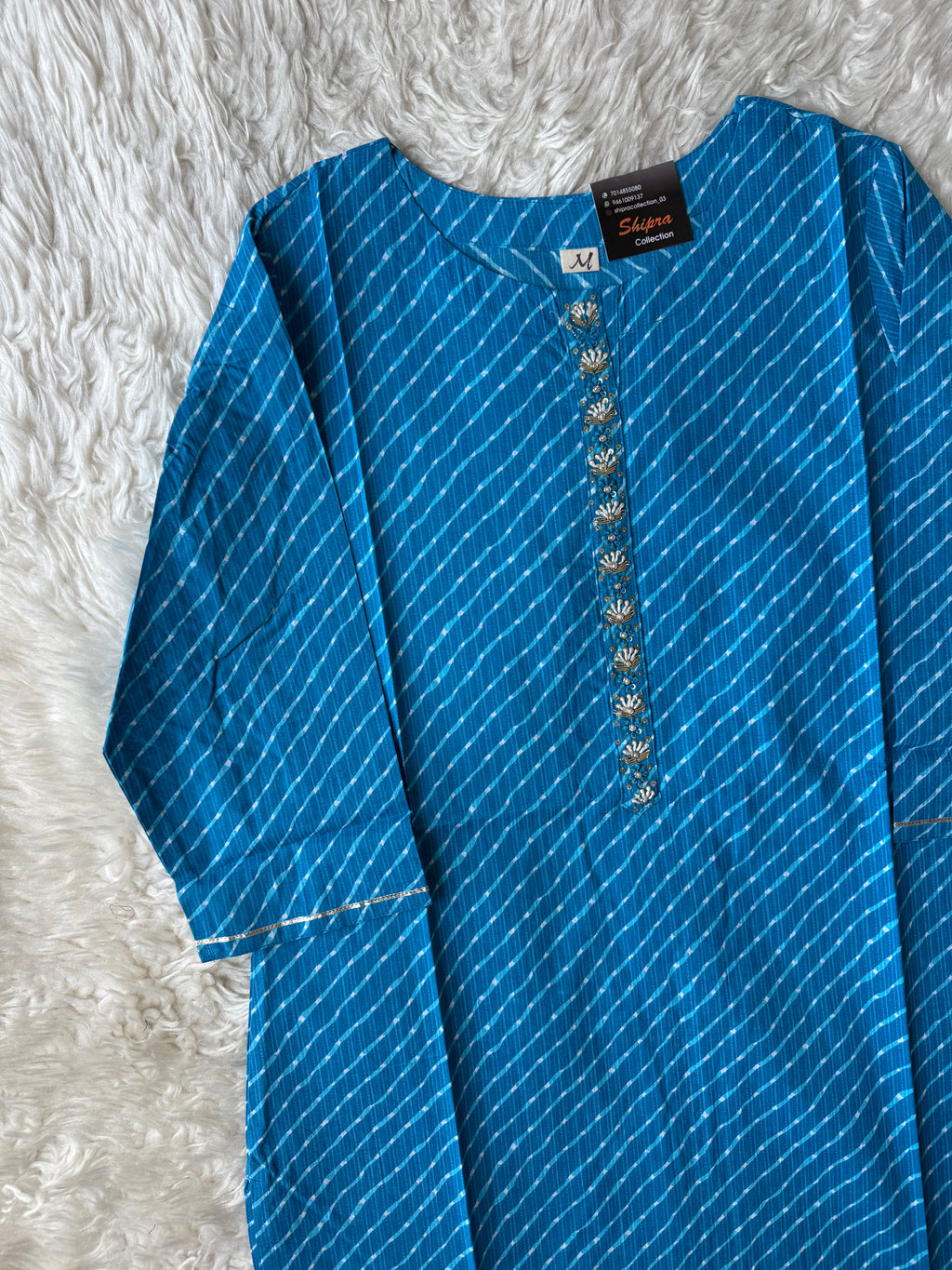 Premium Cotton Lehariya Kurti
