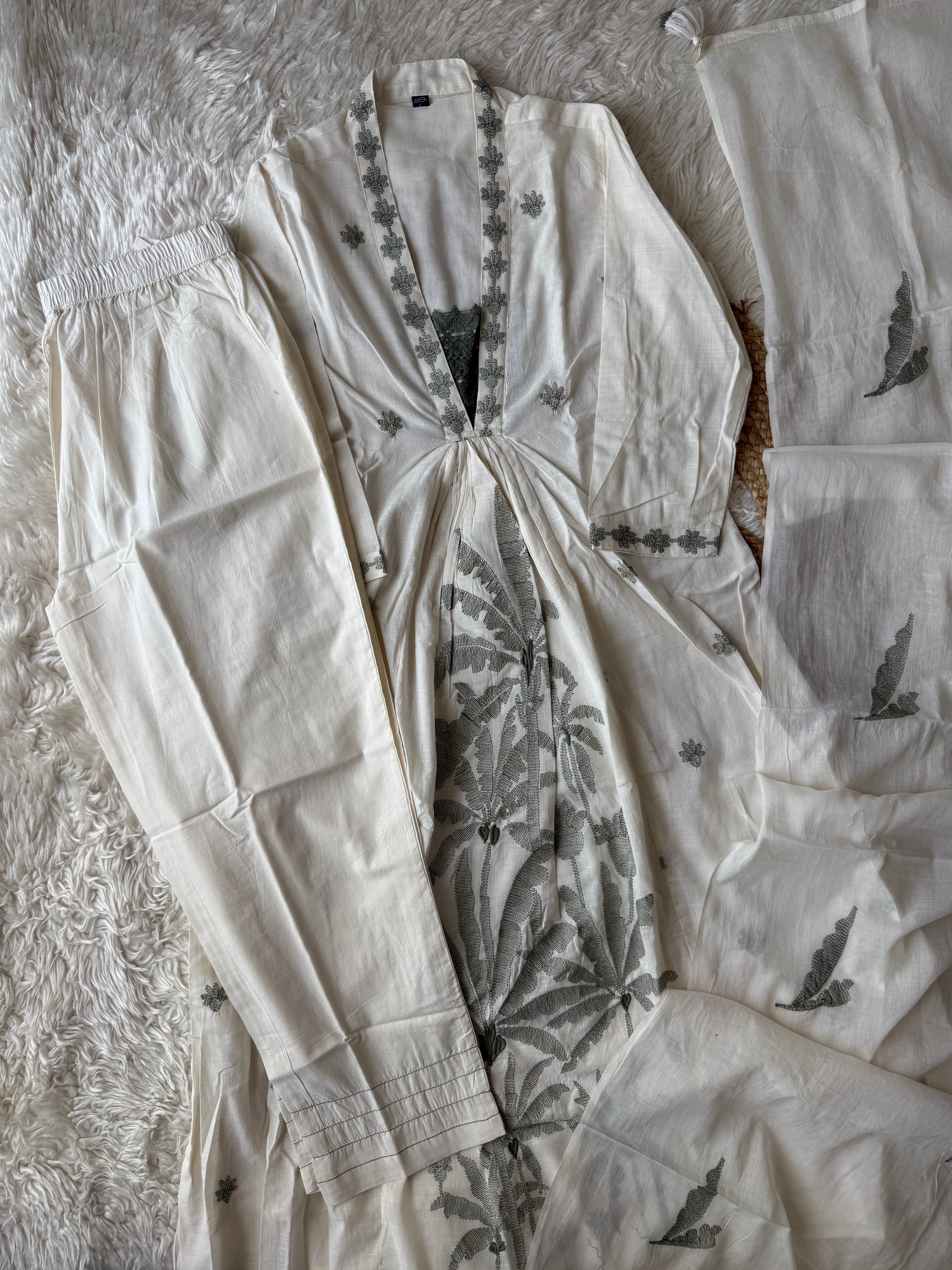 Mul Cotton Kurti Pant Dupatta Set