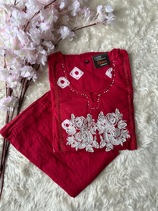 Cotton Kurti Pant Set