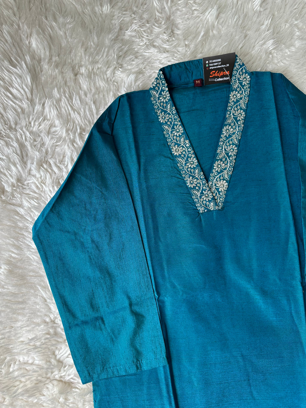 V-NECK Banglore Silk Kurti