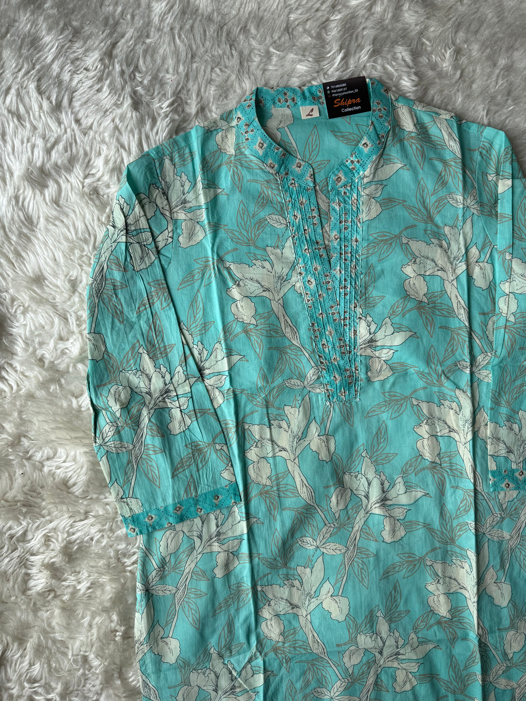 Pure Cotton Kurti Pant Dupatta Set