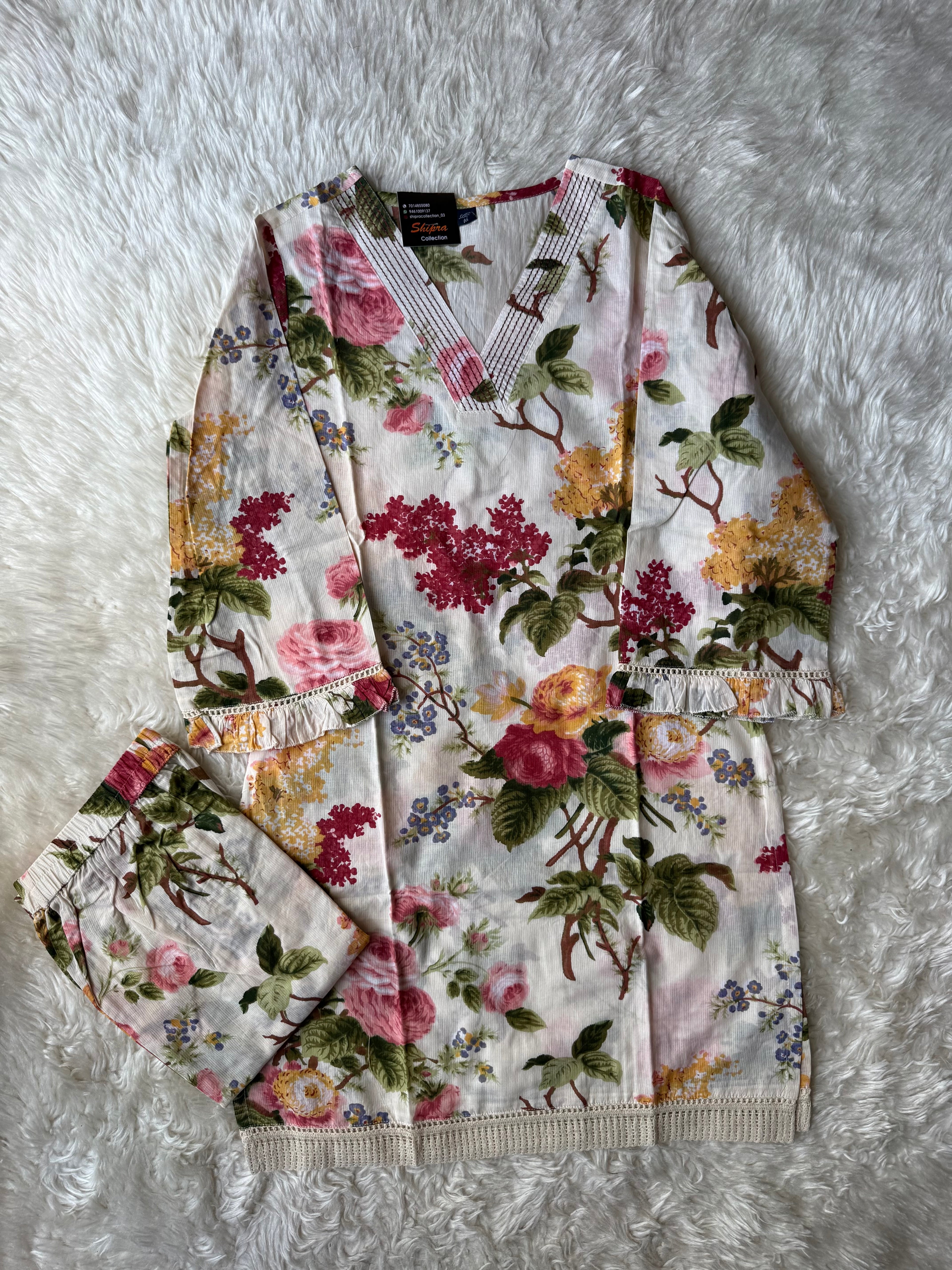 Pure Cotton  Co-ord Set