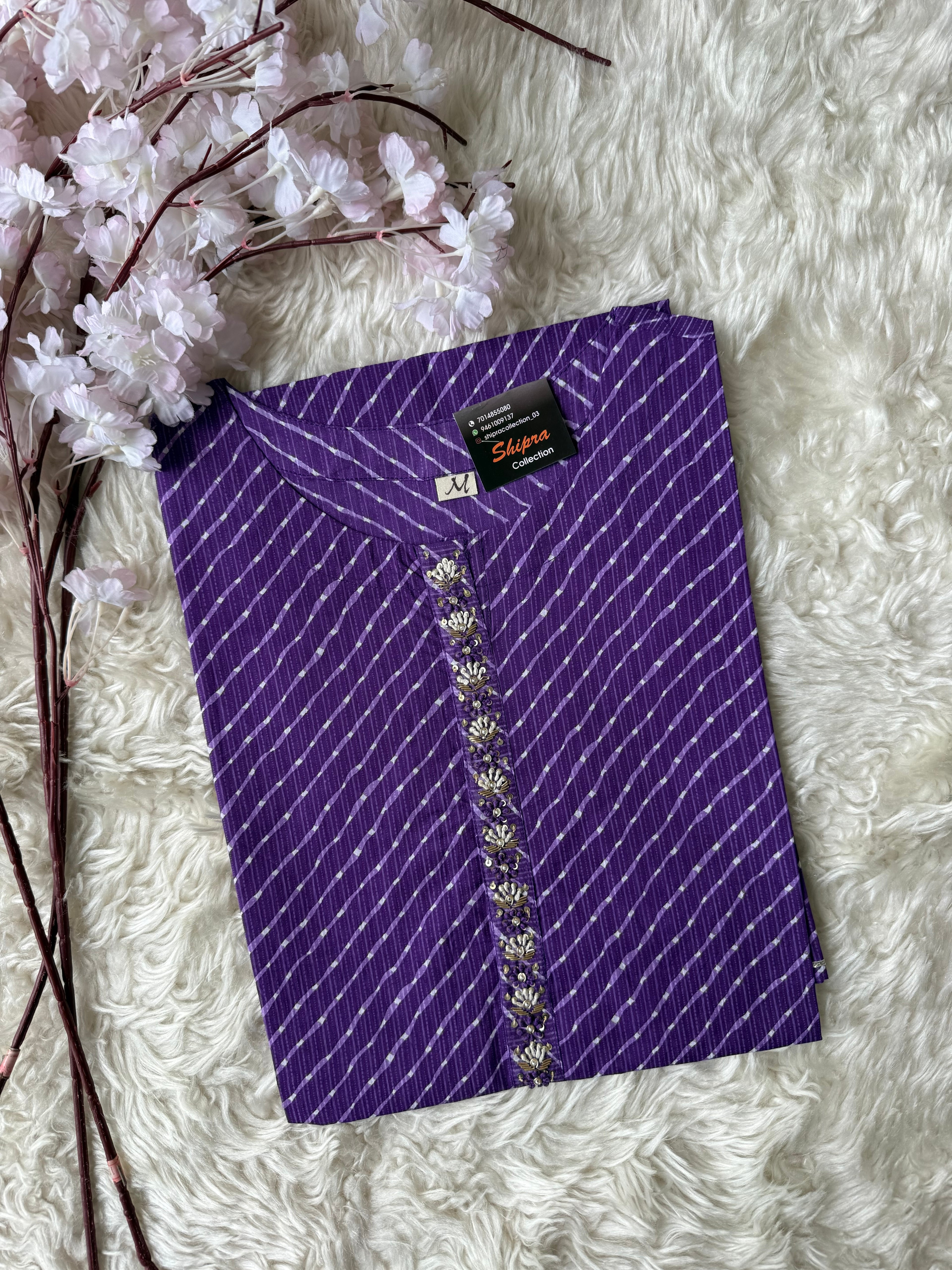 Premium Cotton Lehariya Kurti