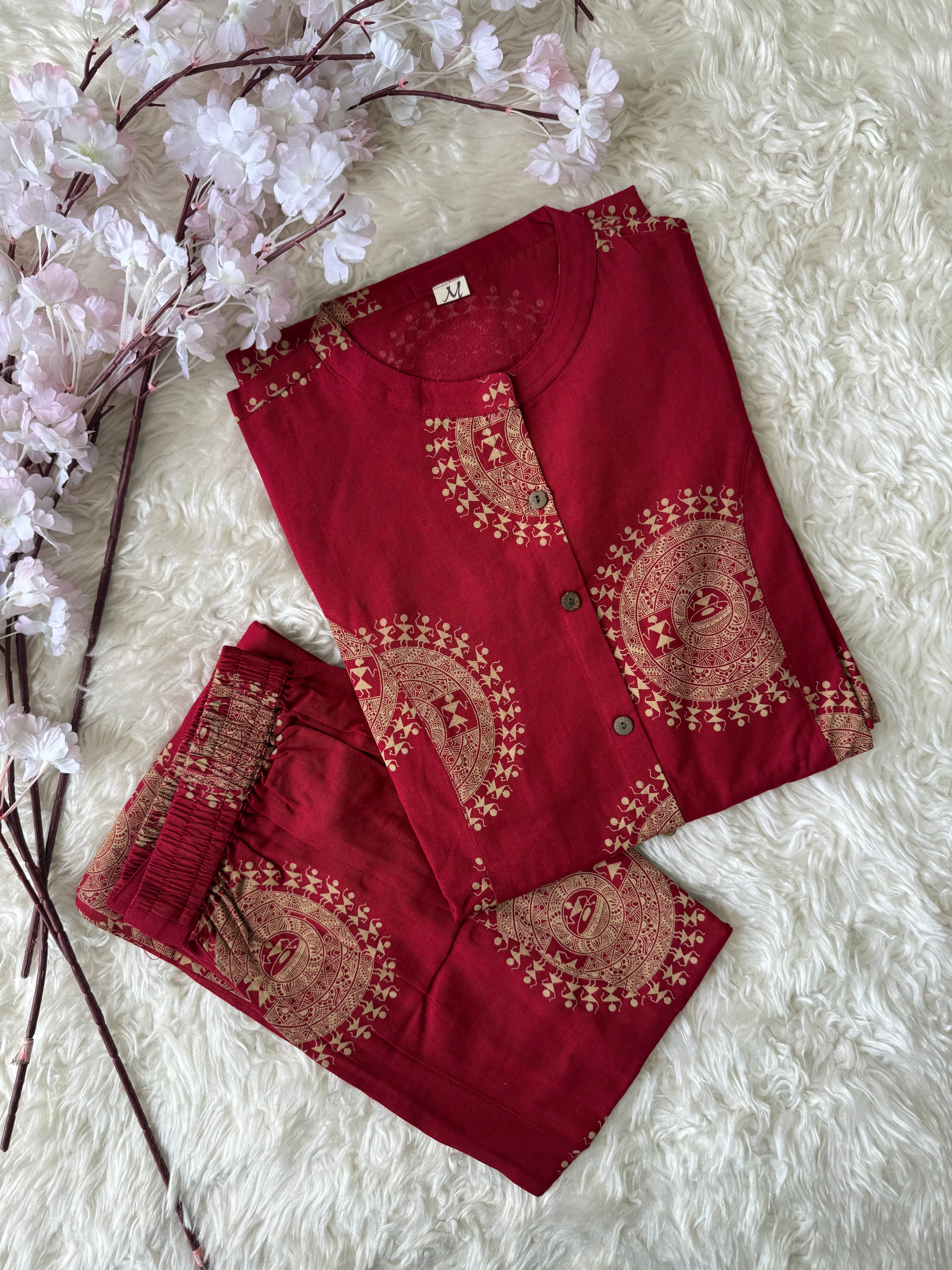 Khadi Cotton Elbow Sleeves Set