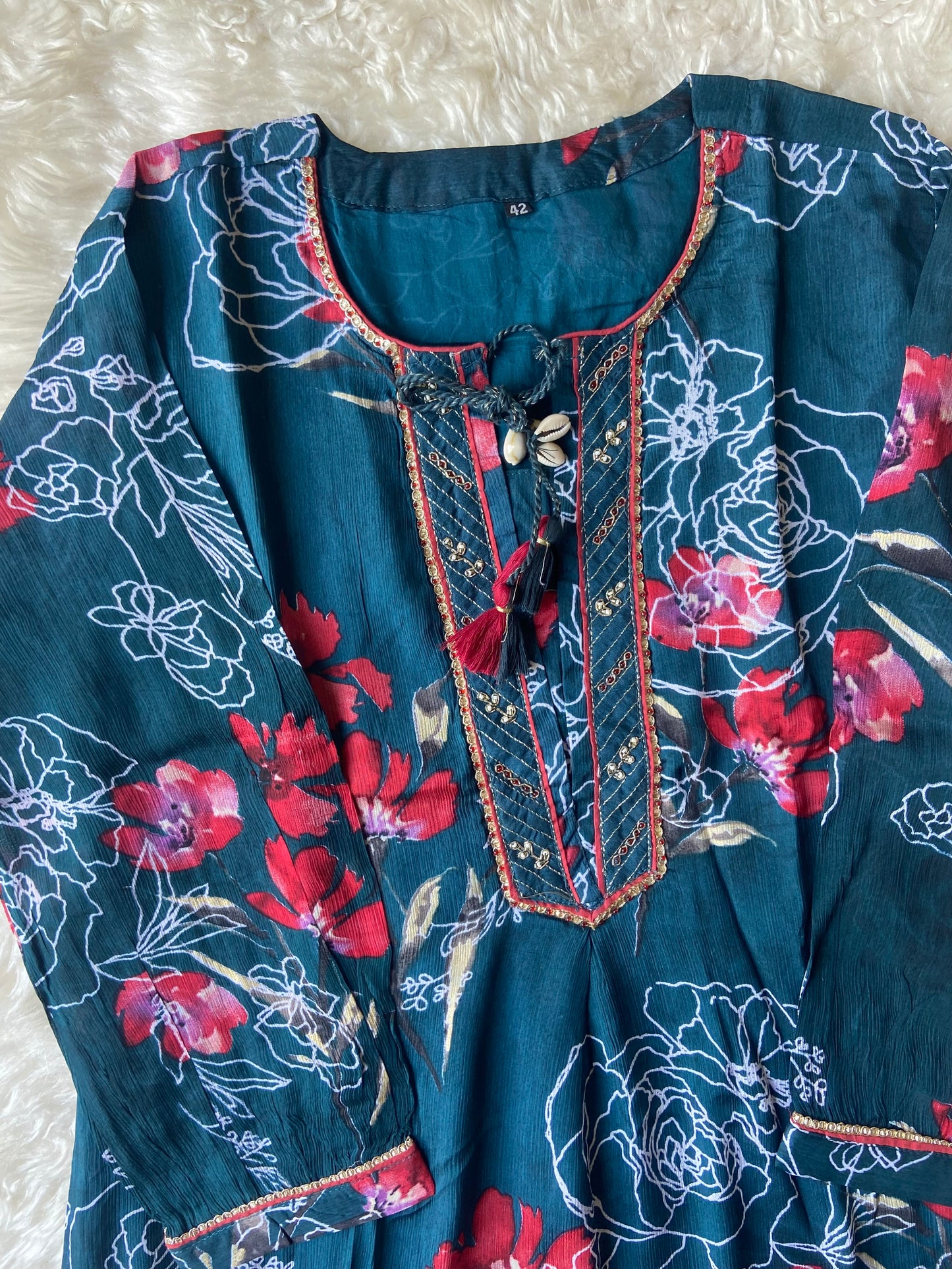 Pure Chinon Kurti with lining