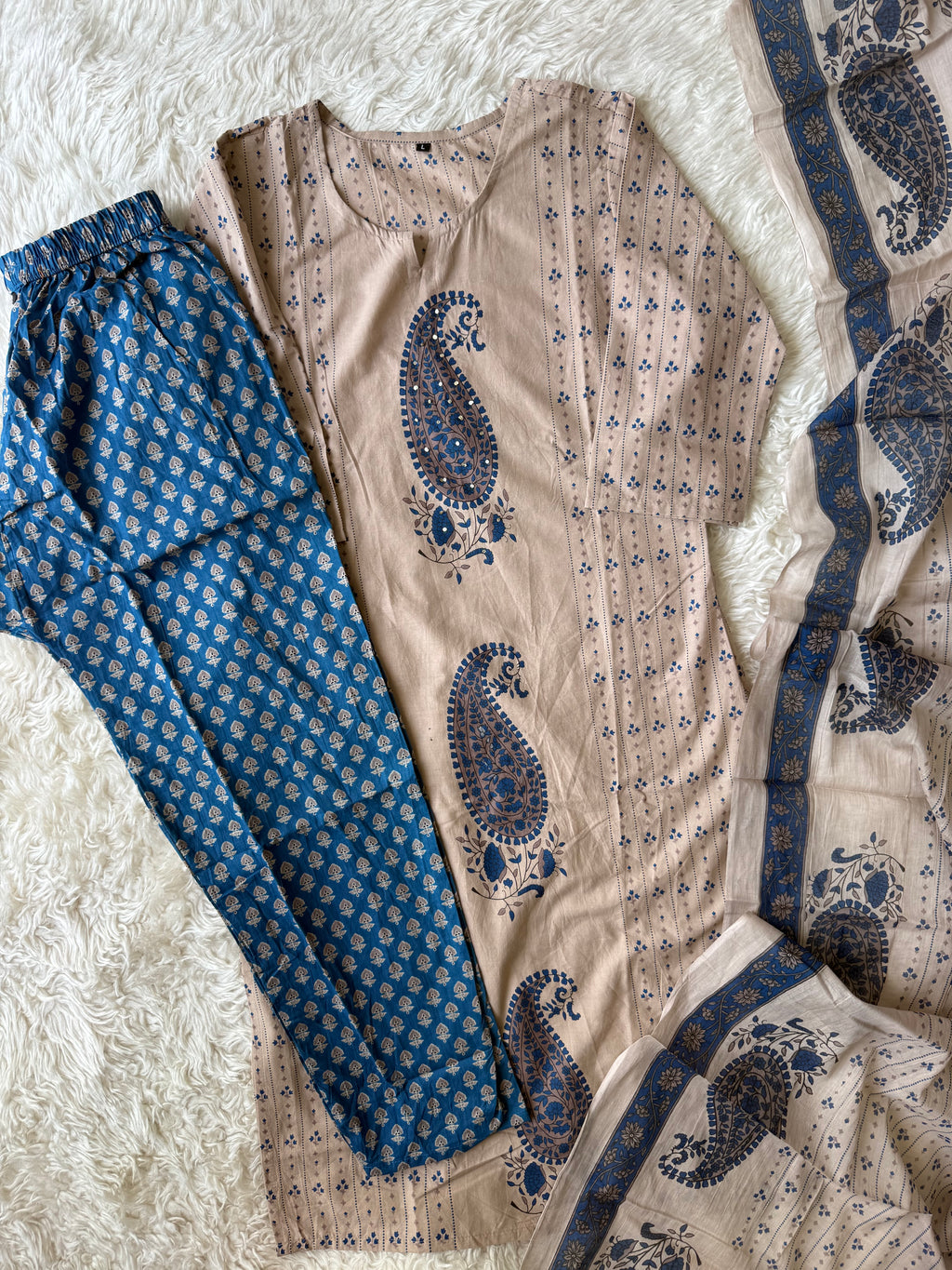 Budget Friendly Kurti Pant Dupatta Set