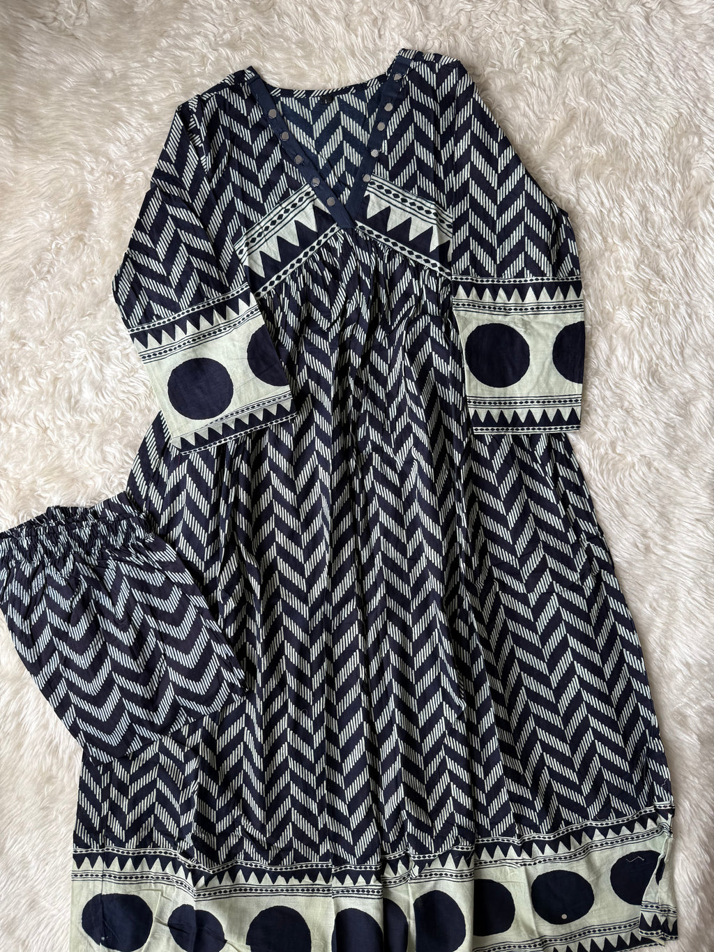 Cotton FLARE Kurti Pant Set