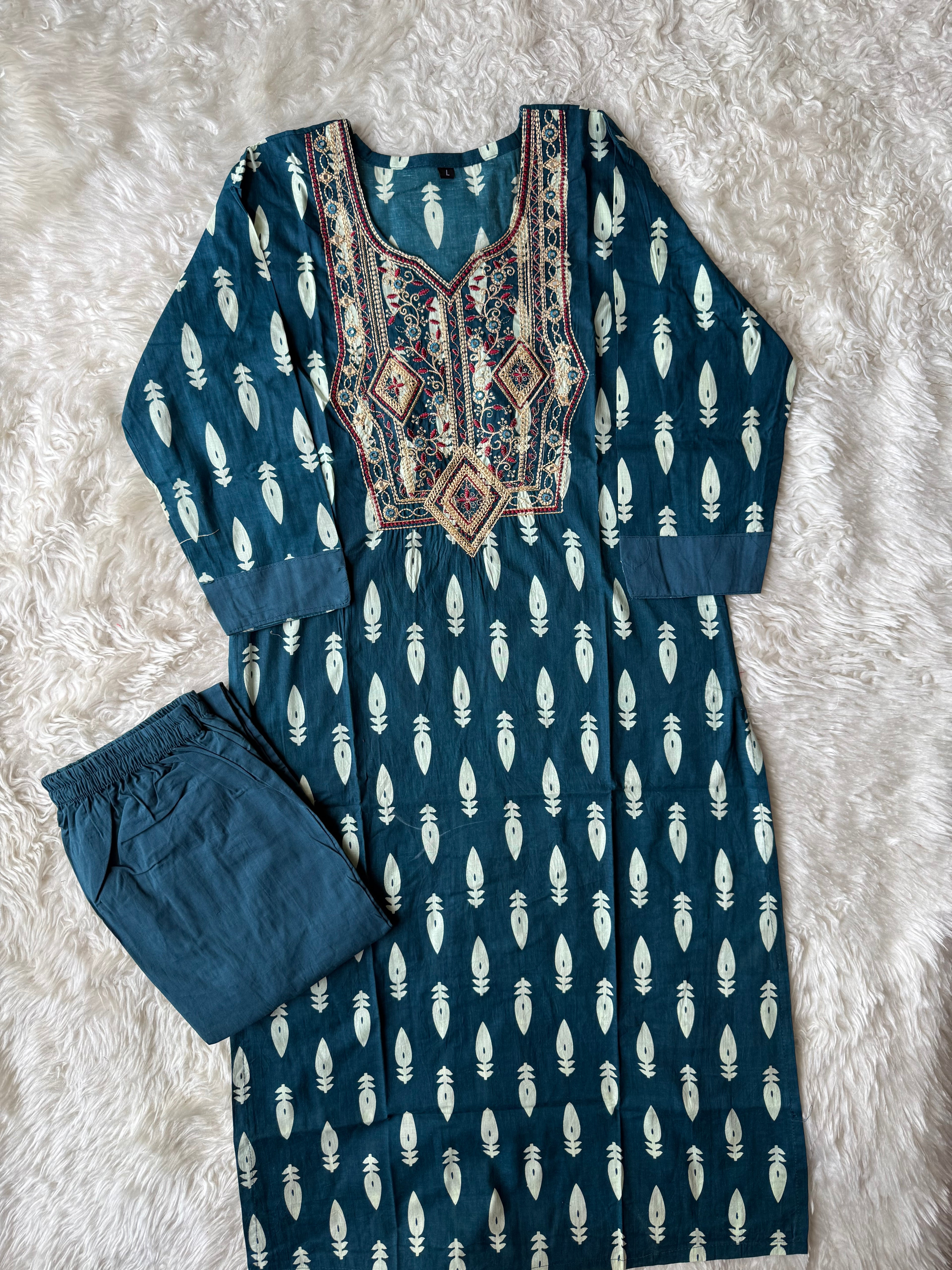 Cotton Kurti Pant Set