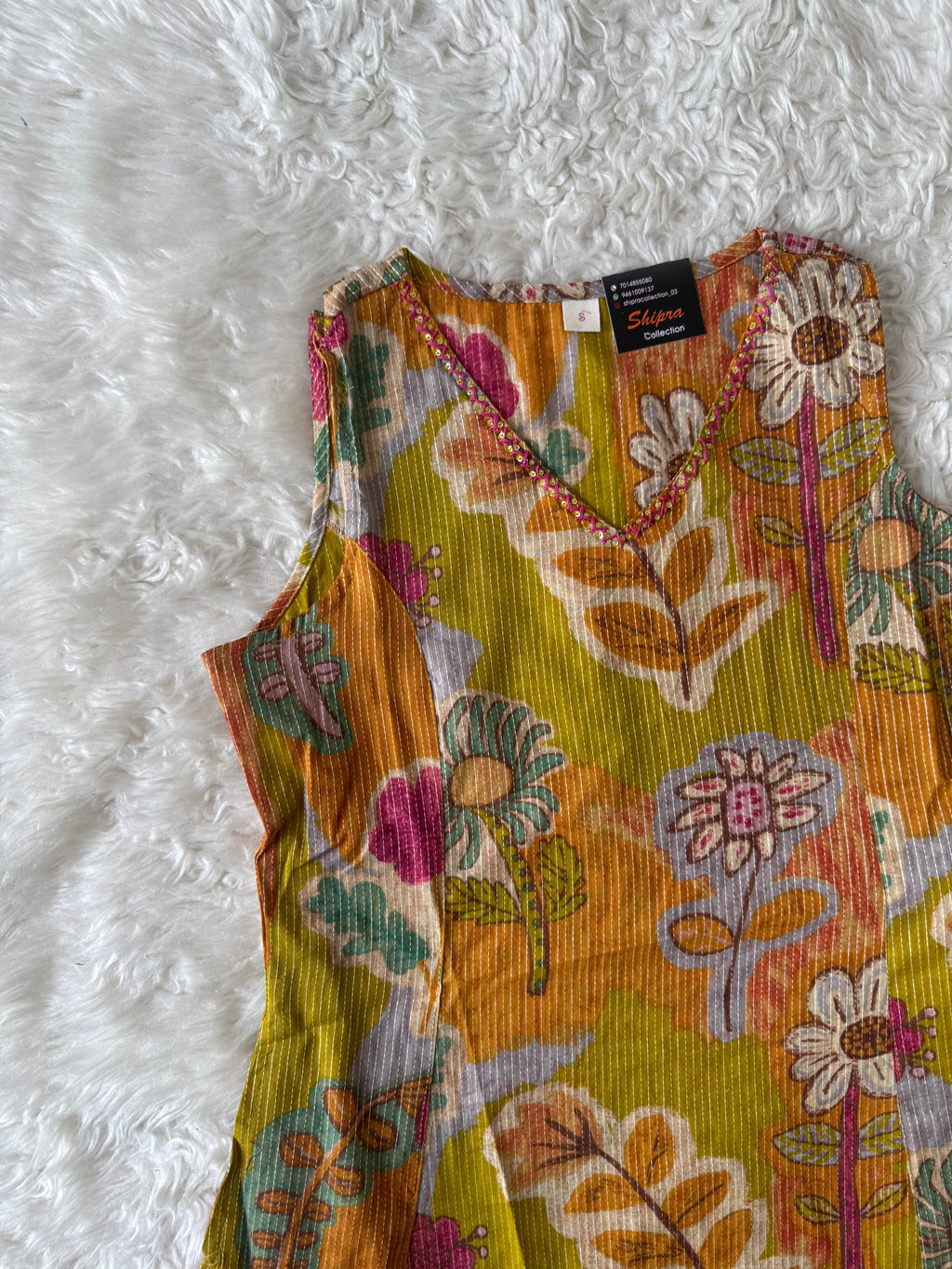 Premium Cotton Sleeveless Kurti Pant Set