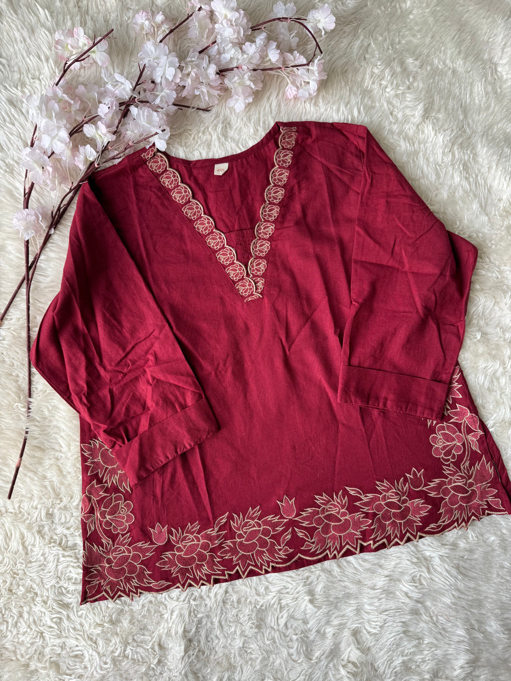 “Plus Size” Khadi Cotton Short Kurti