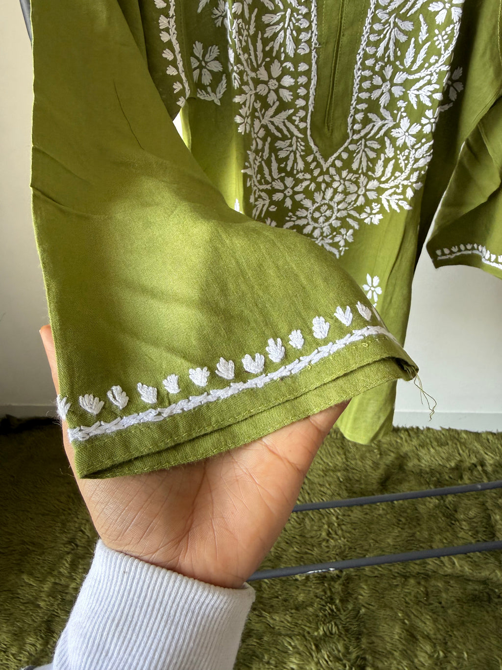 Heavy Rayon Chikankari Short kurti