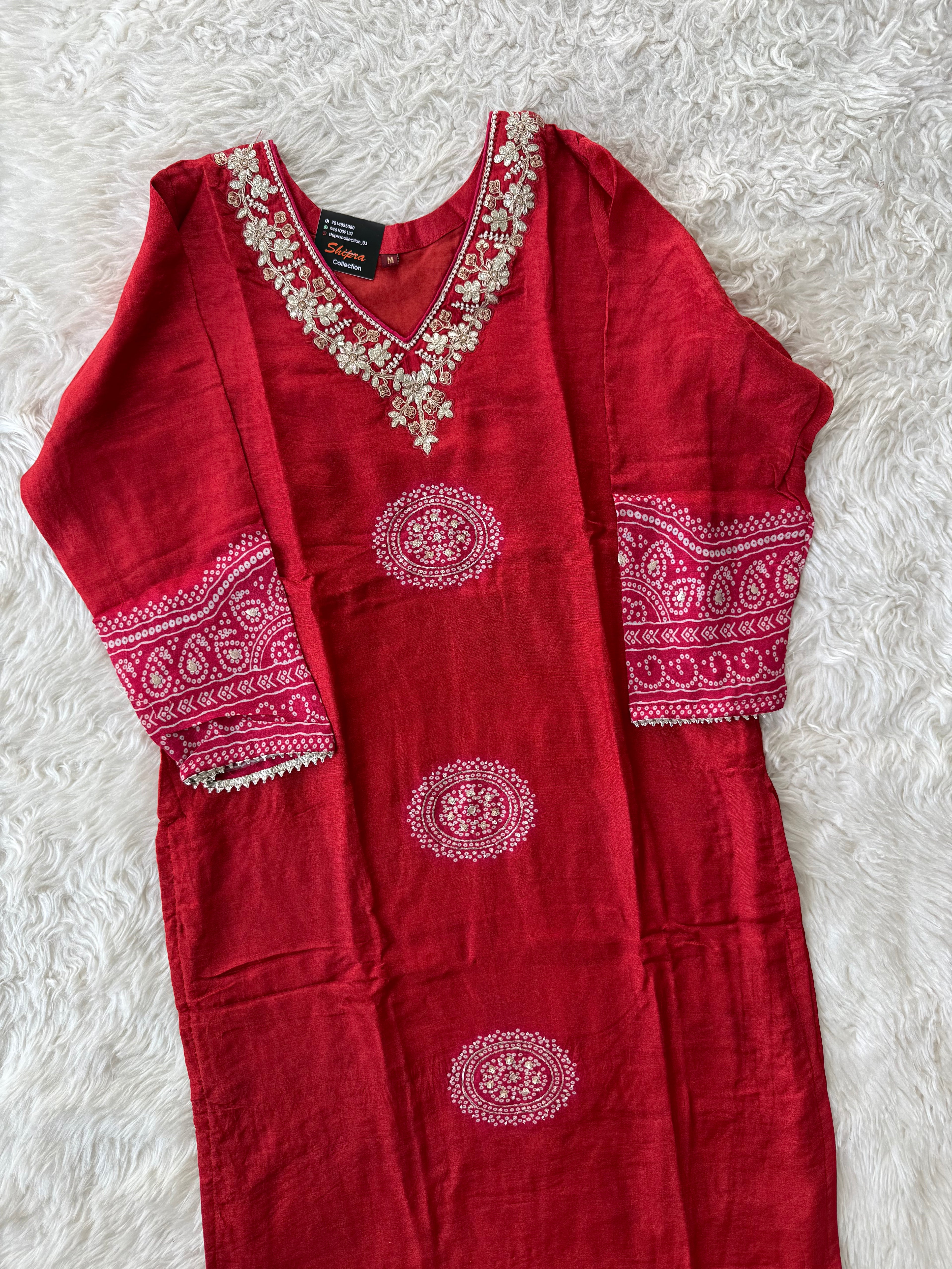 Dola Silk Kurti Pant Dupatta Set