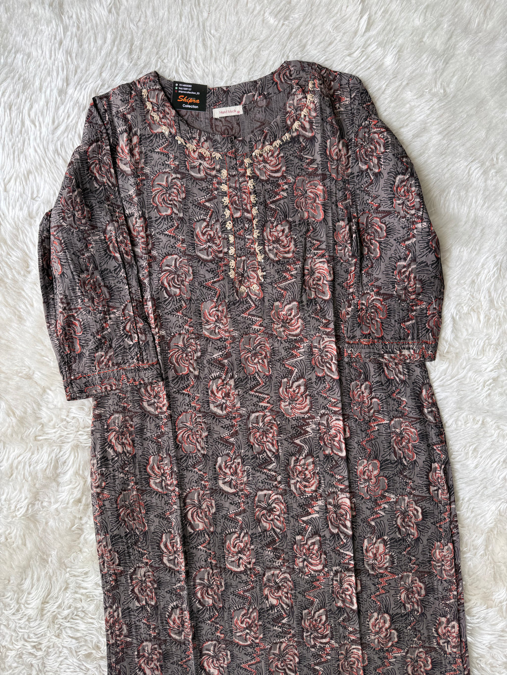 Premium Cotton Handblock Kurti