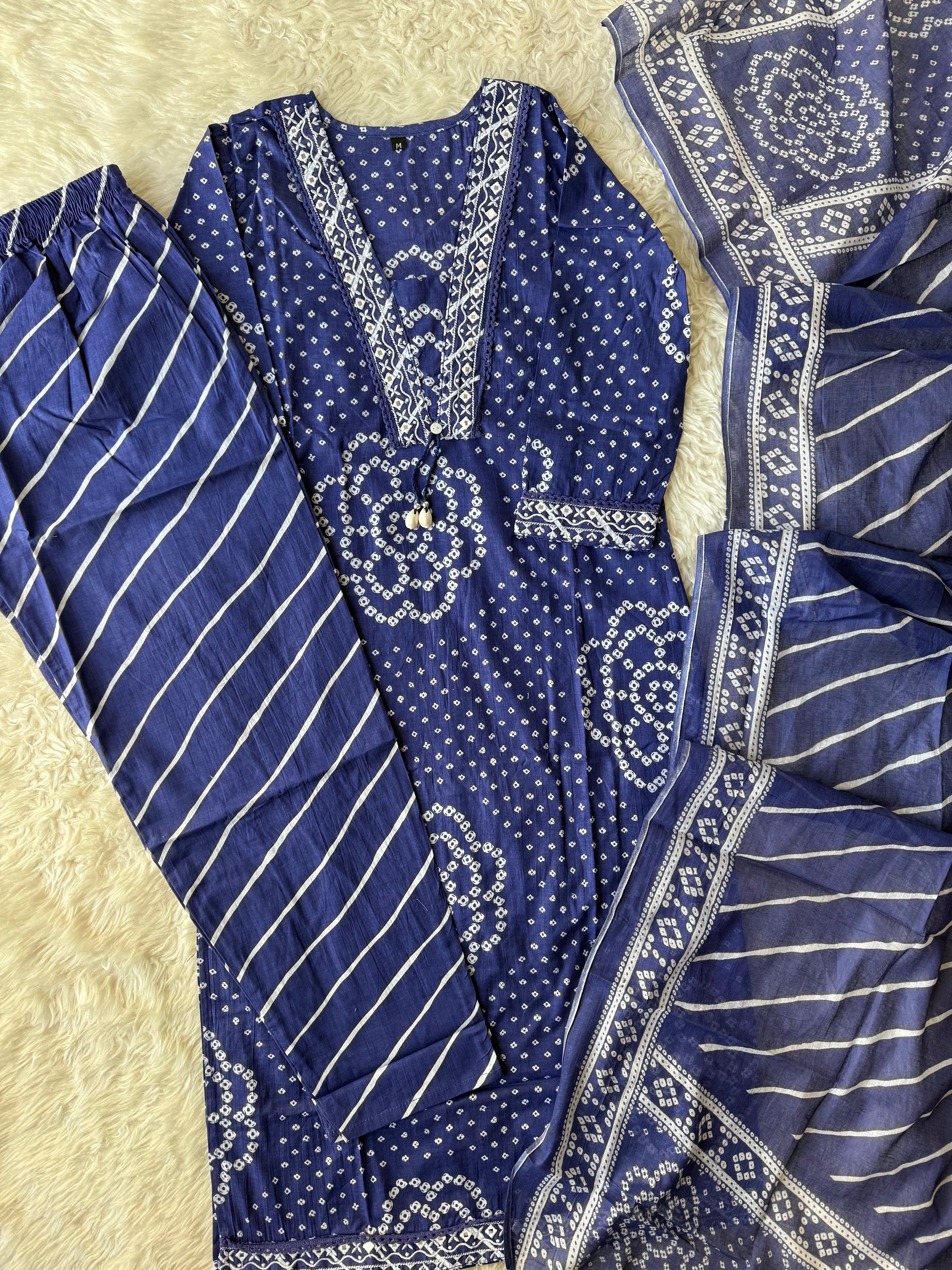 Budget Friendly Kurti Pant Dupatta Set