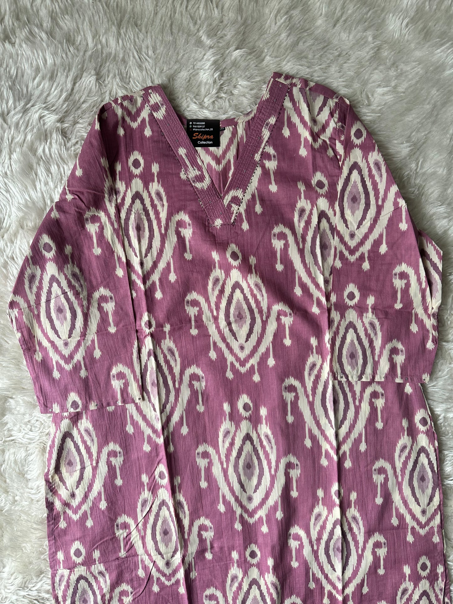 Premium Cotton V neck Kurti