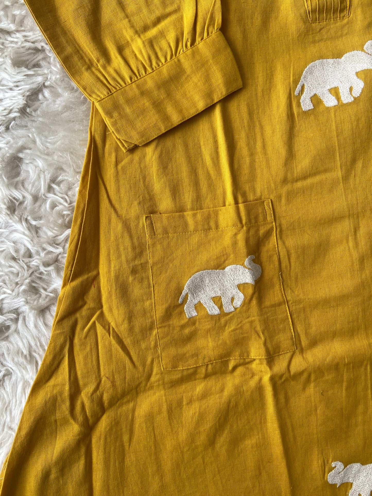 Elephant A-line Kurti Plazo Set