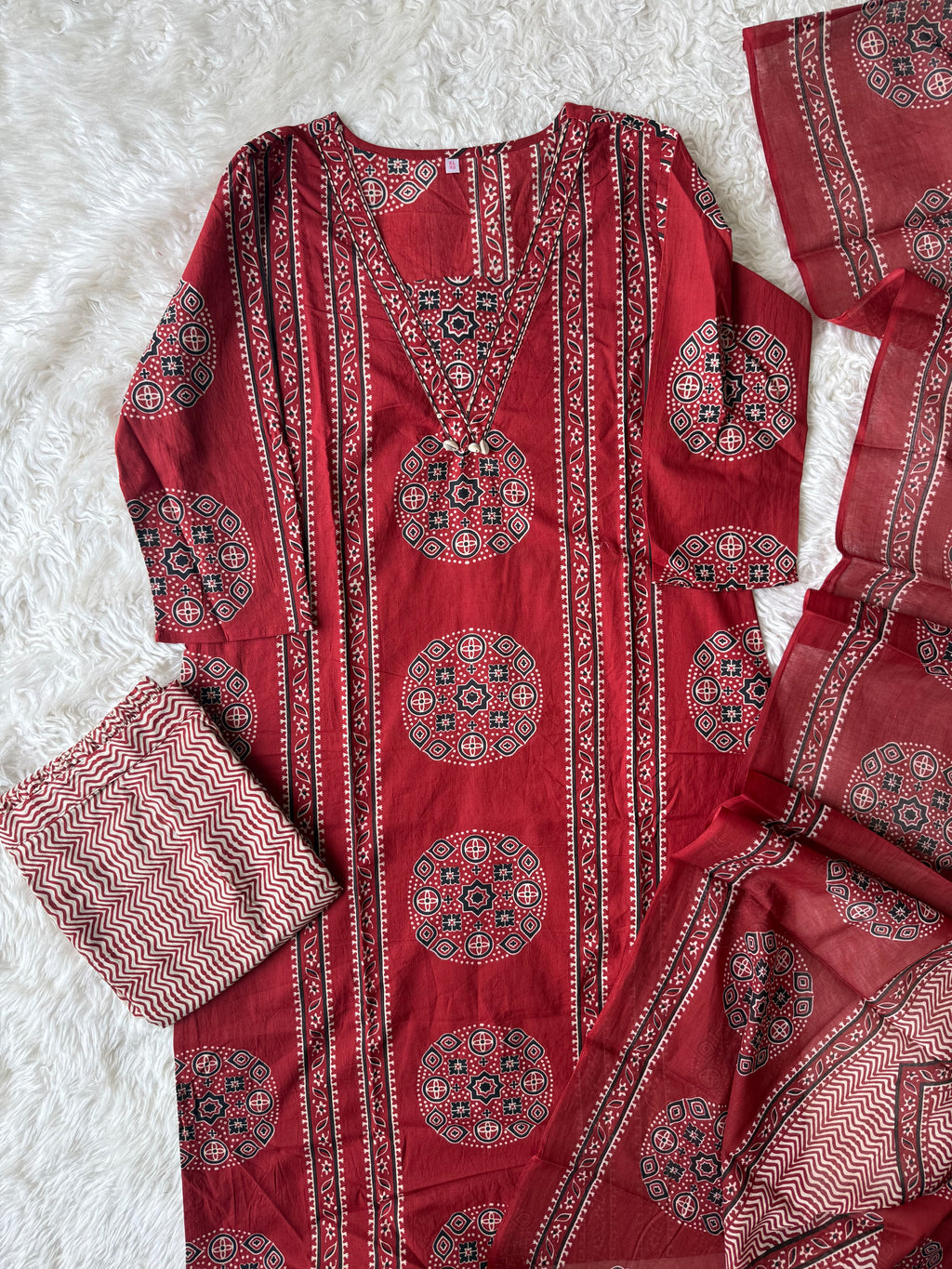 Premium Cotton Kurti Pant Dupatta Set