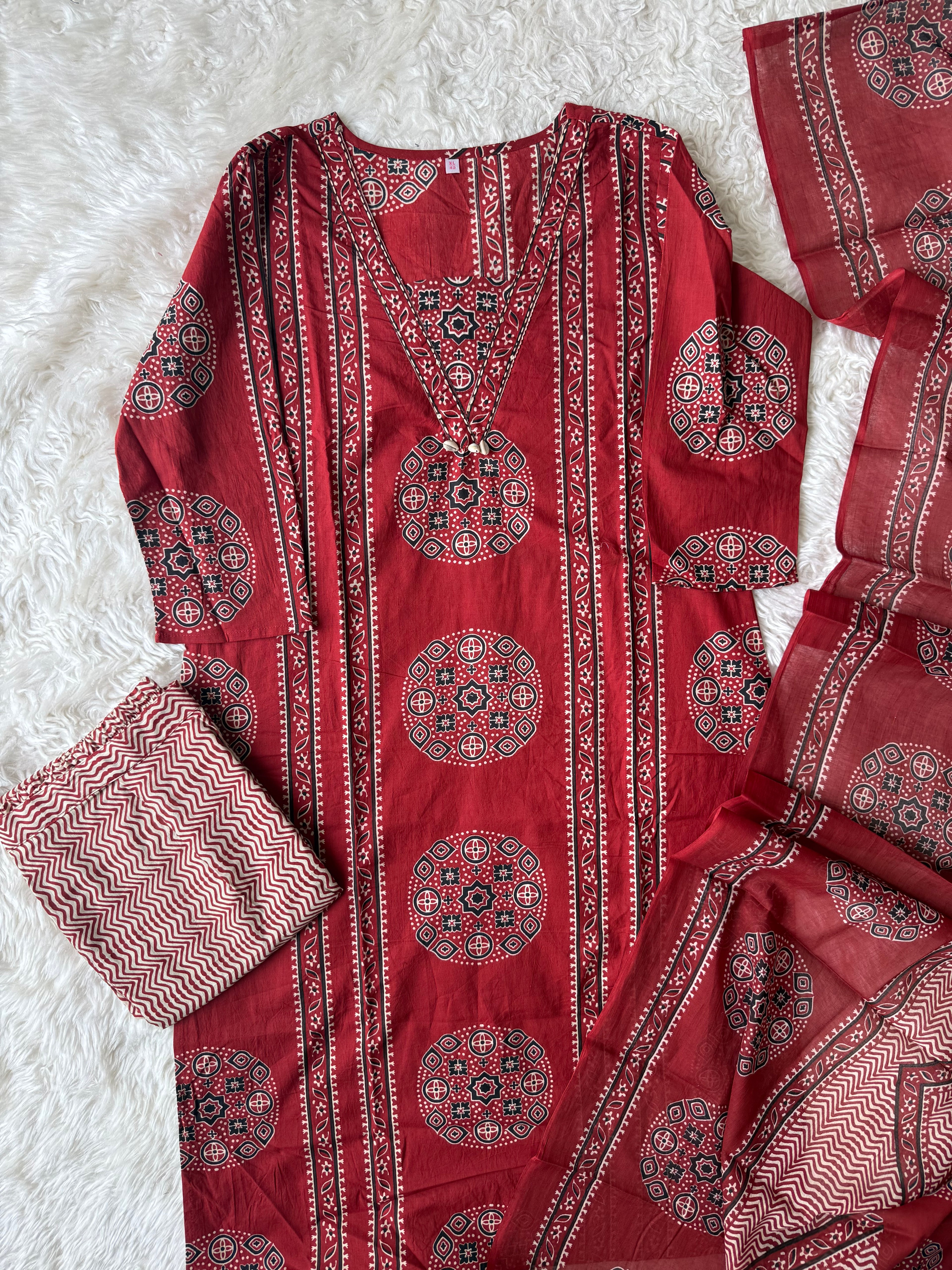 Premium Cotton Kurti Pant Dupatta Set